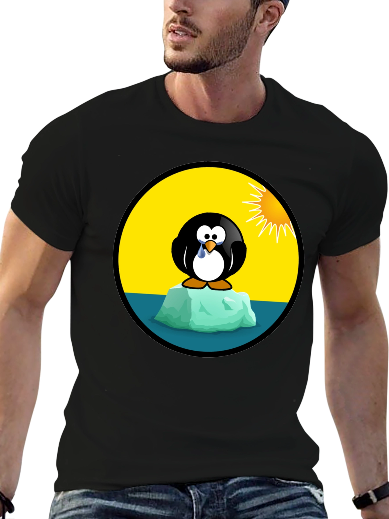 Sad Penguin Global Warming Awareness T-Shirt