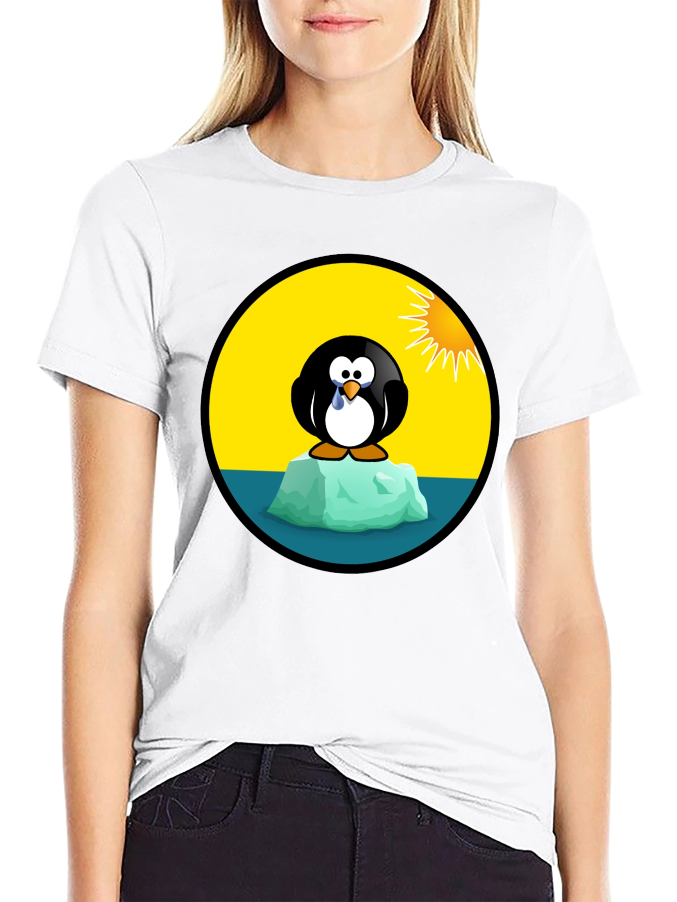 Sad Penguin Global Warming Awareness T-Shirt