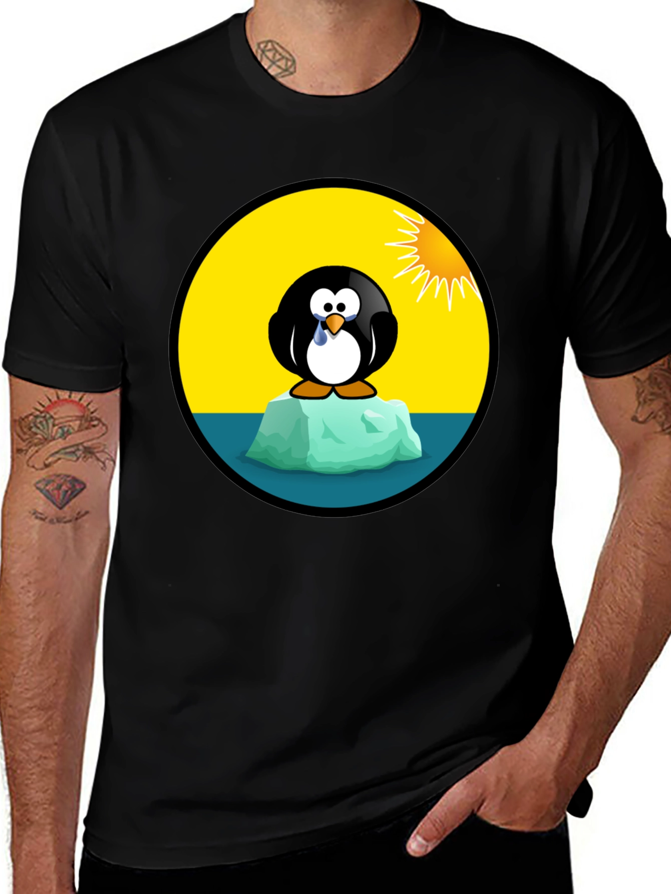 Sad Penguin Global Warming Awareness T-Shirt