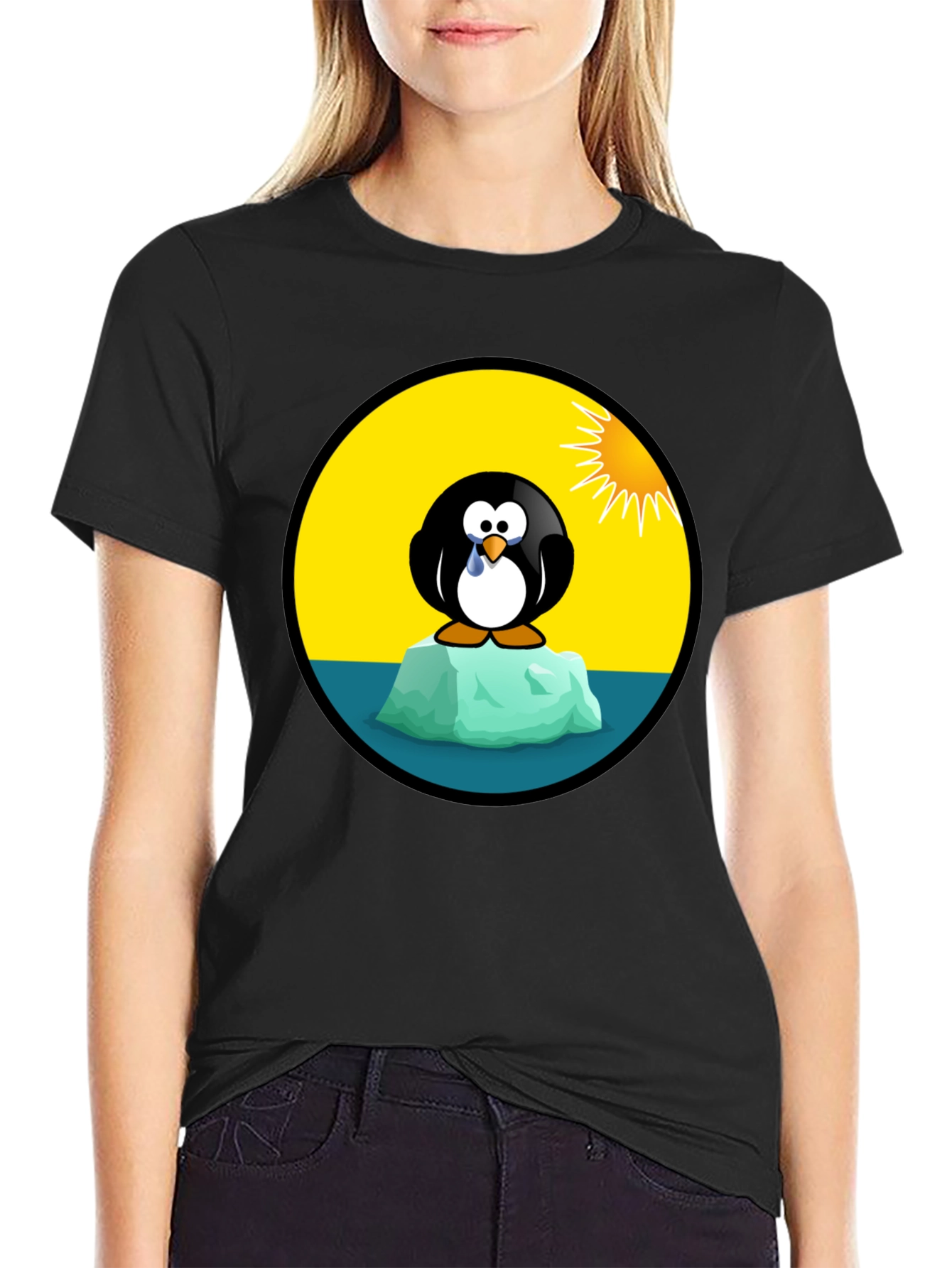 Sad Penguin Global Warming Awareness T-Shirt