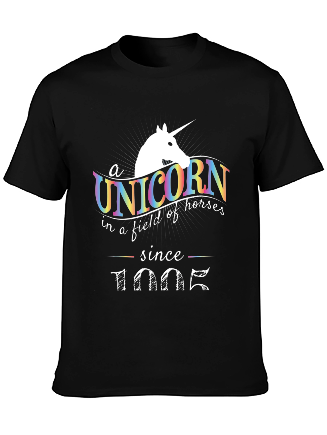 Unicorn Since 1005 Black T-Shirt
