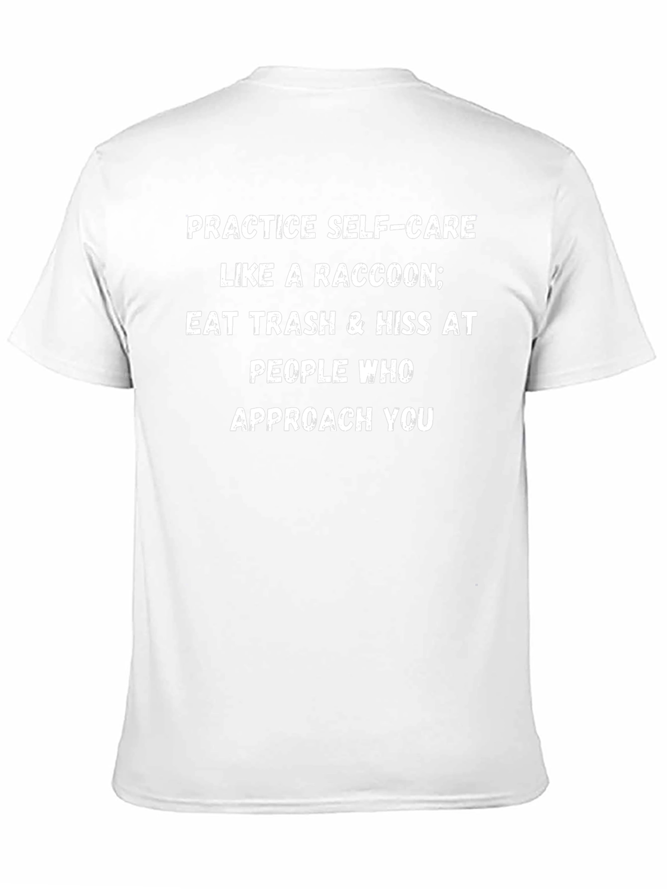 Raccoon Self-Care Graphic Tee - Black