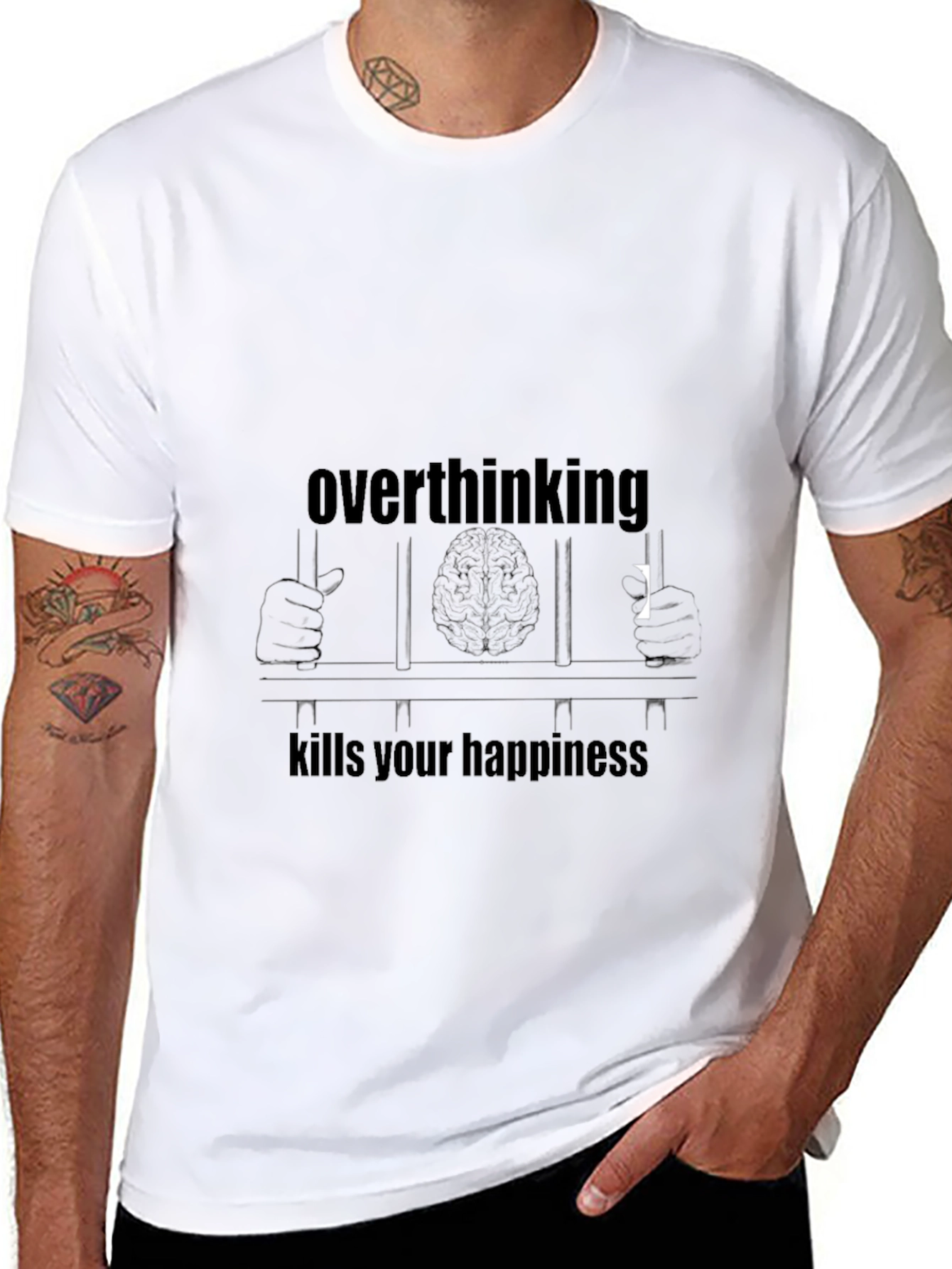 Overthinking Kills Happiness Graphic Tee