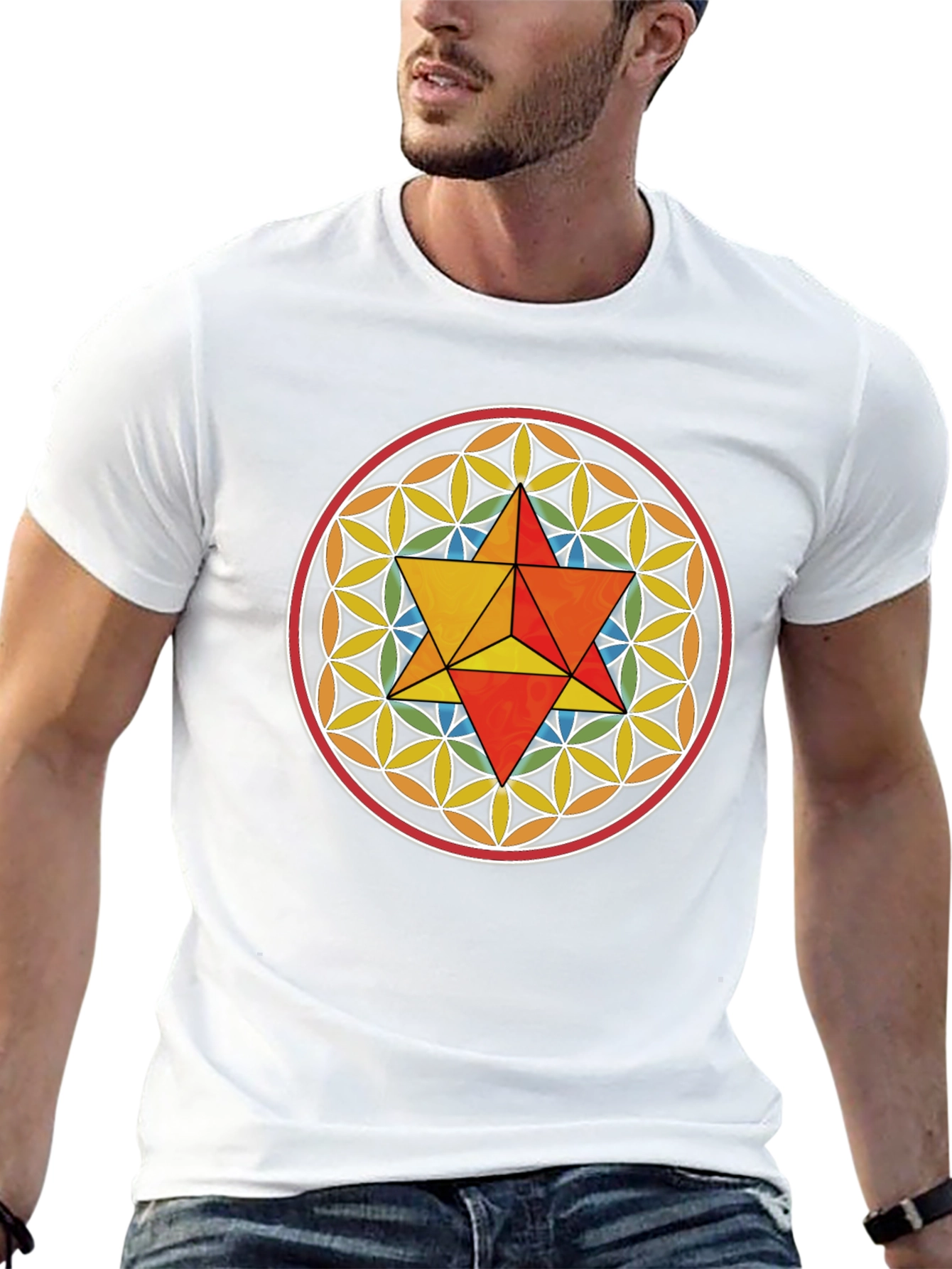 Merkaba Flower of Life Graphic Tee