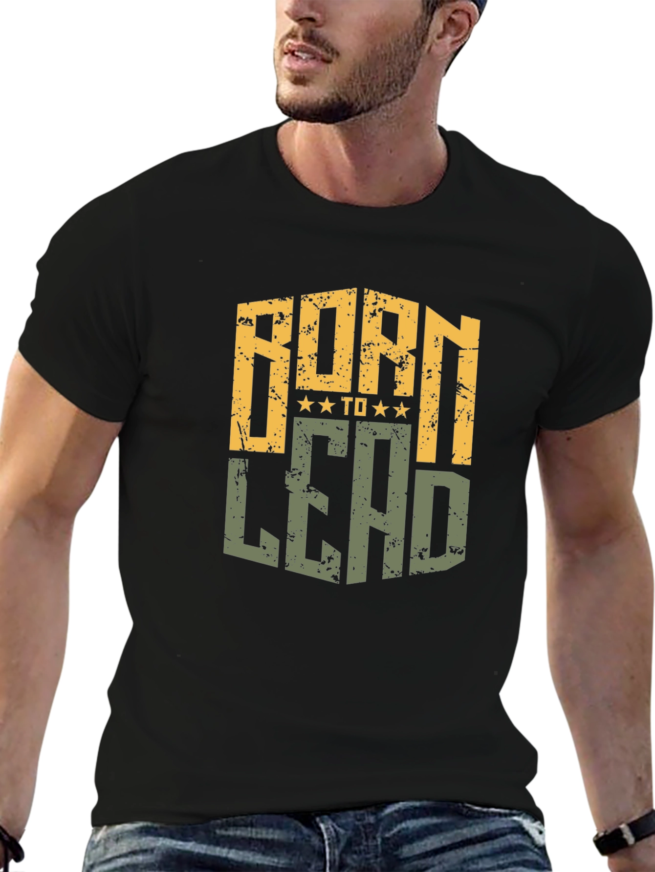 Born to Lead Mens Black Graphic Tee