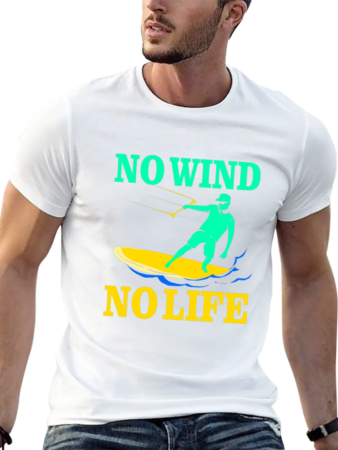 No Wind No Life Surfing T-Shirt
