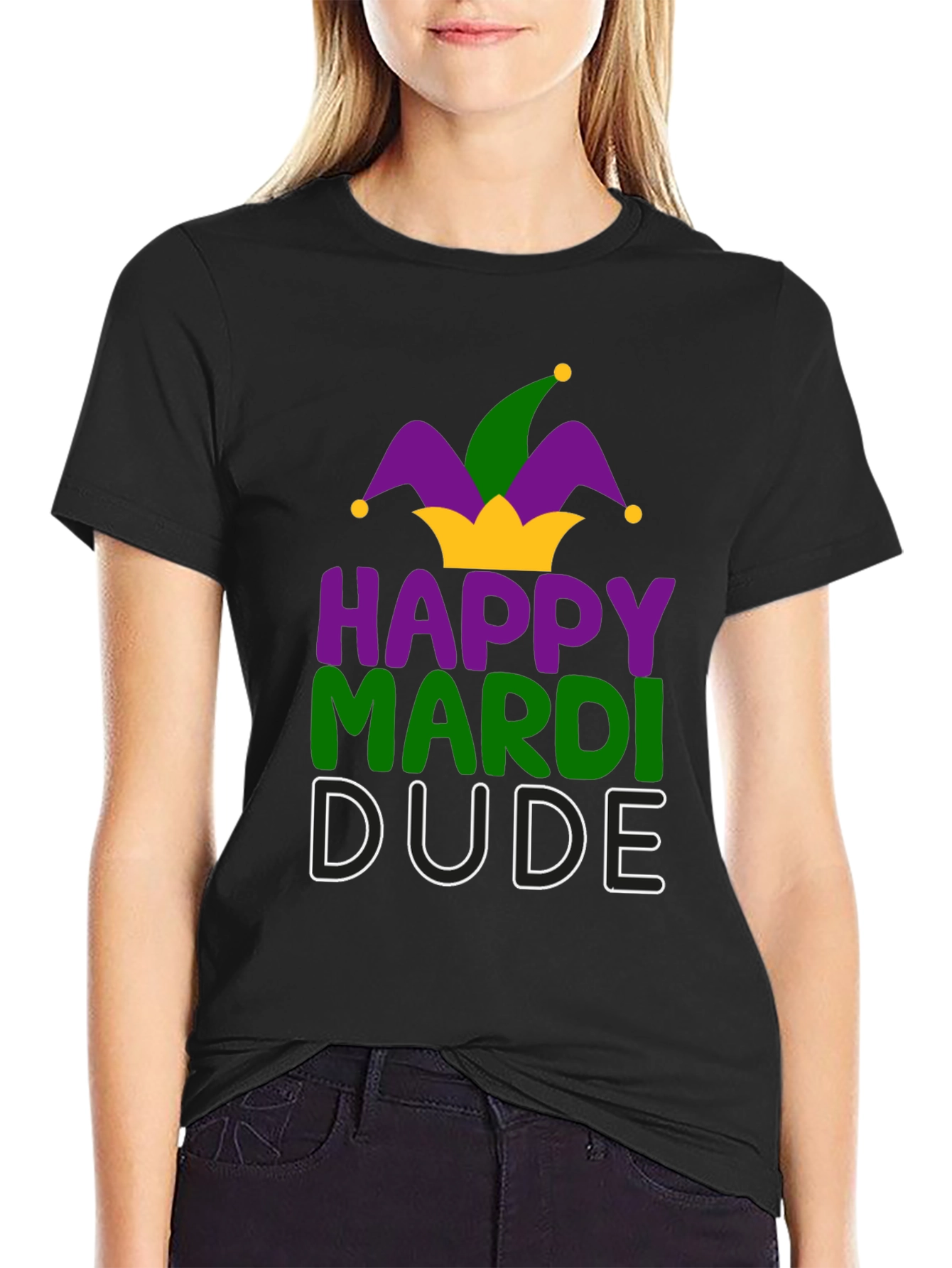 Happy Mardi Dude T-Shirt - Festive Celebration Tee