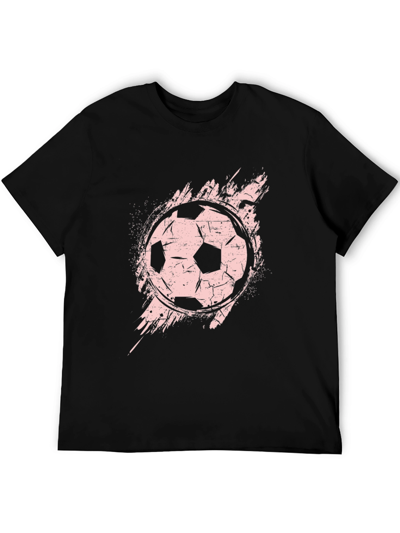 Soccer Grunge Graphic Tee - Black