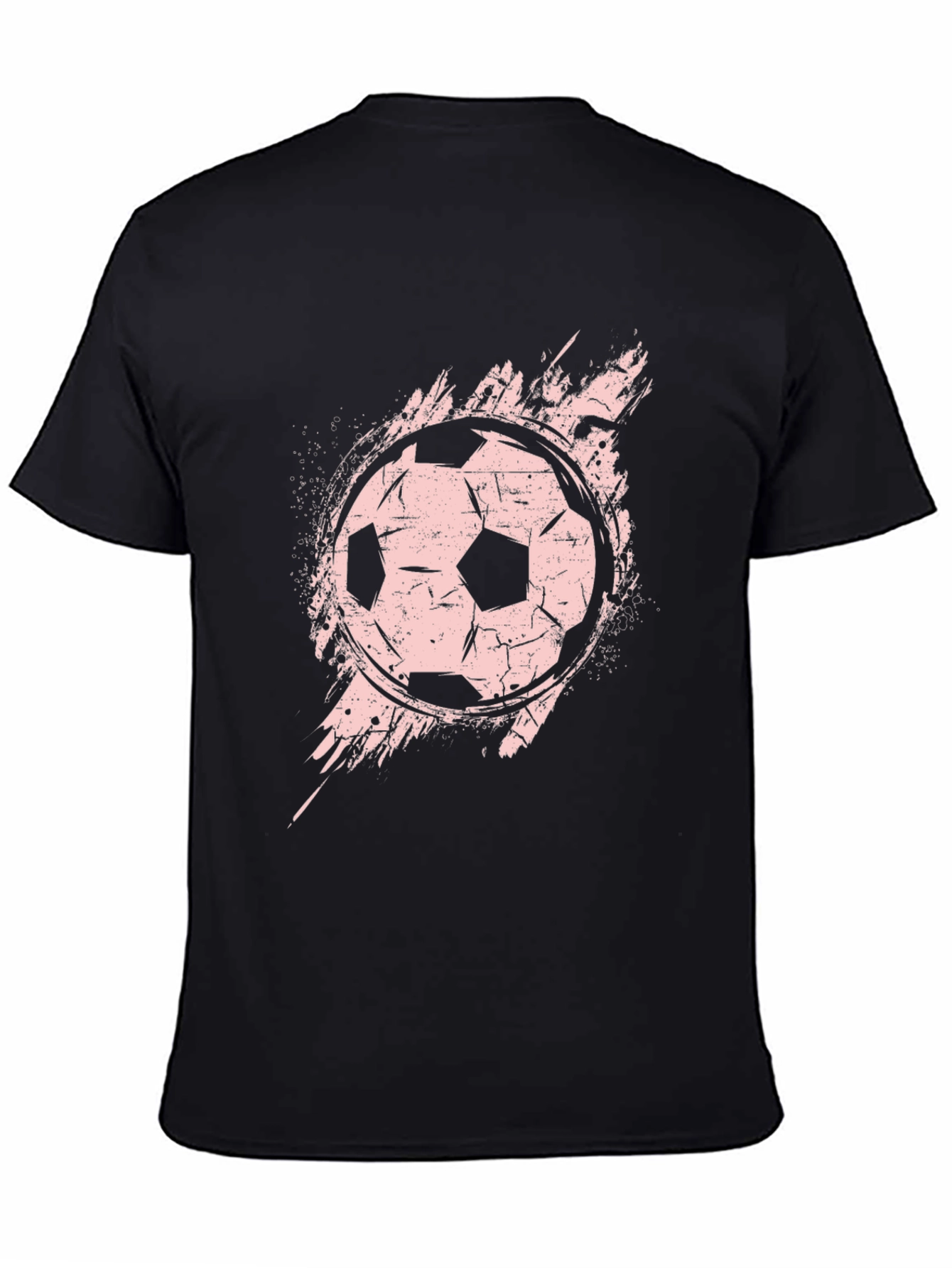 Soccer Grunge Graphic Tee - Black