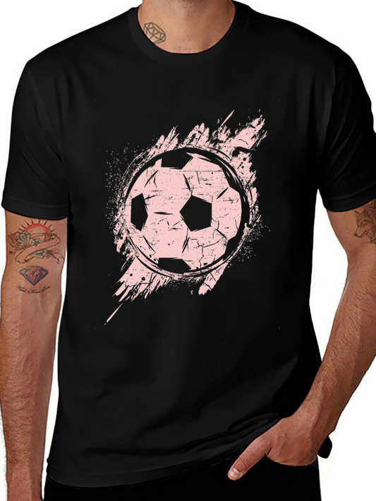 Soccer Grunge Graphic Tee - Black