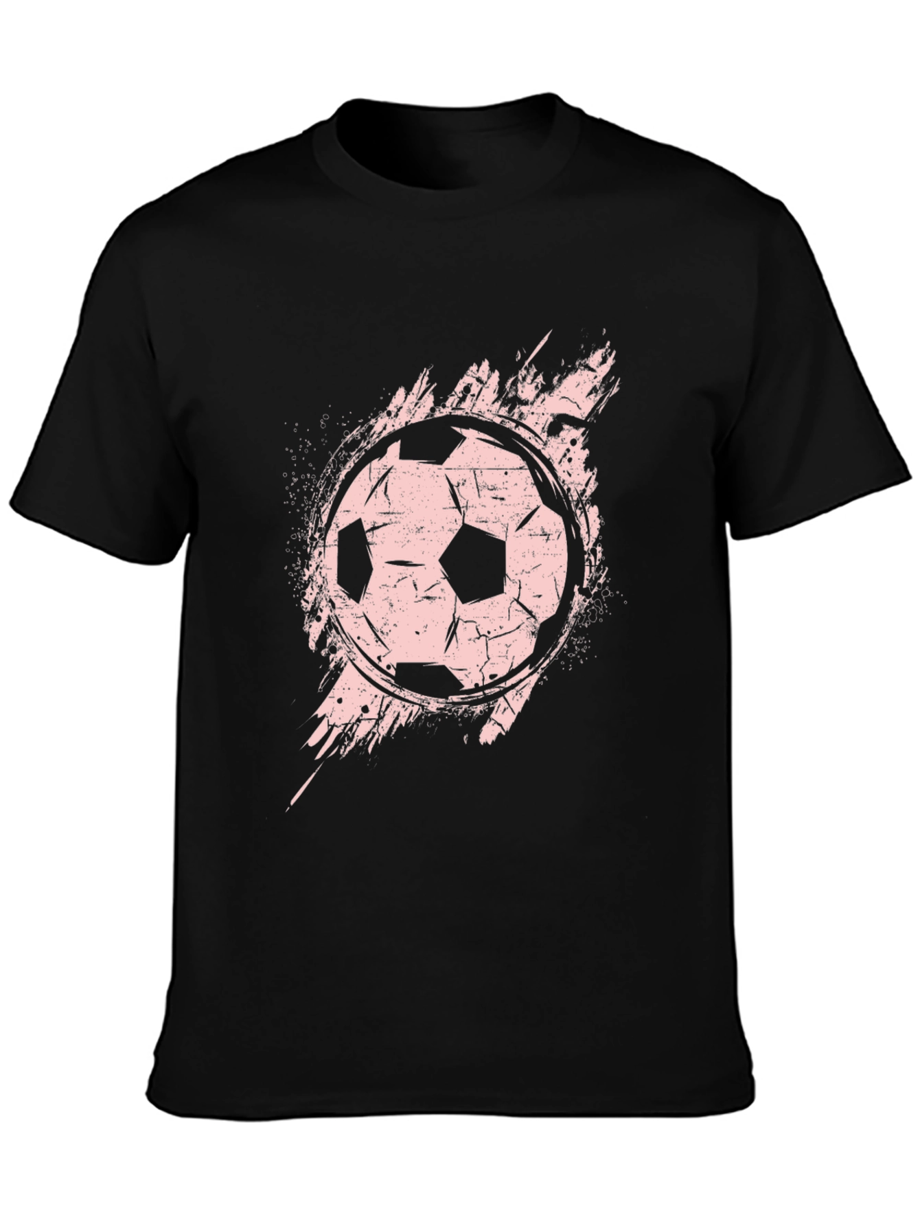 Soccer Grunge Graphic Tee - Black