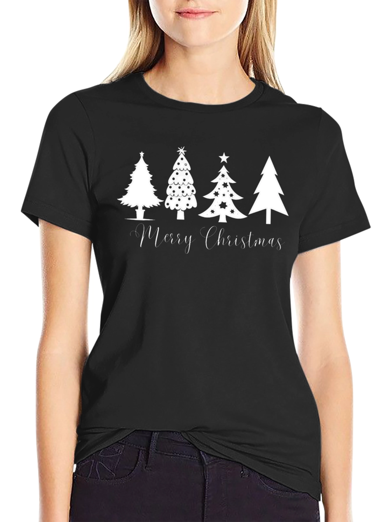 Merry Christmas Trees Graphic Tee