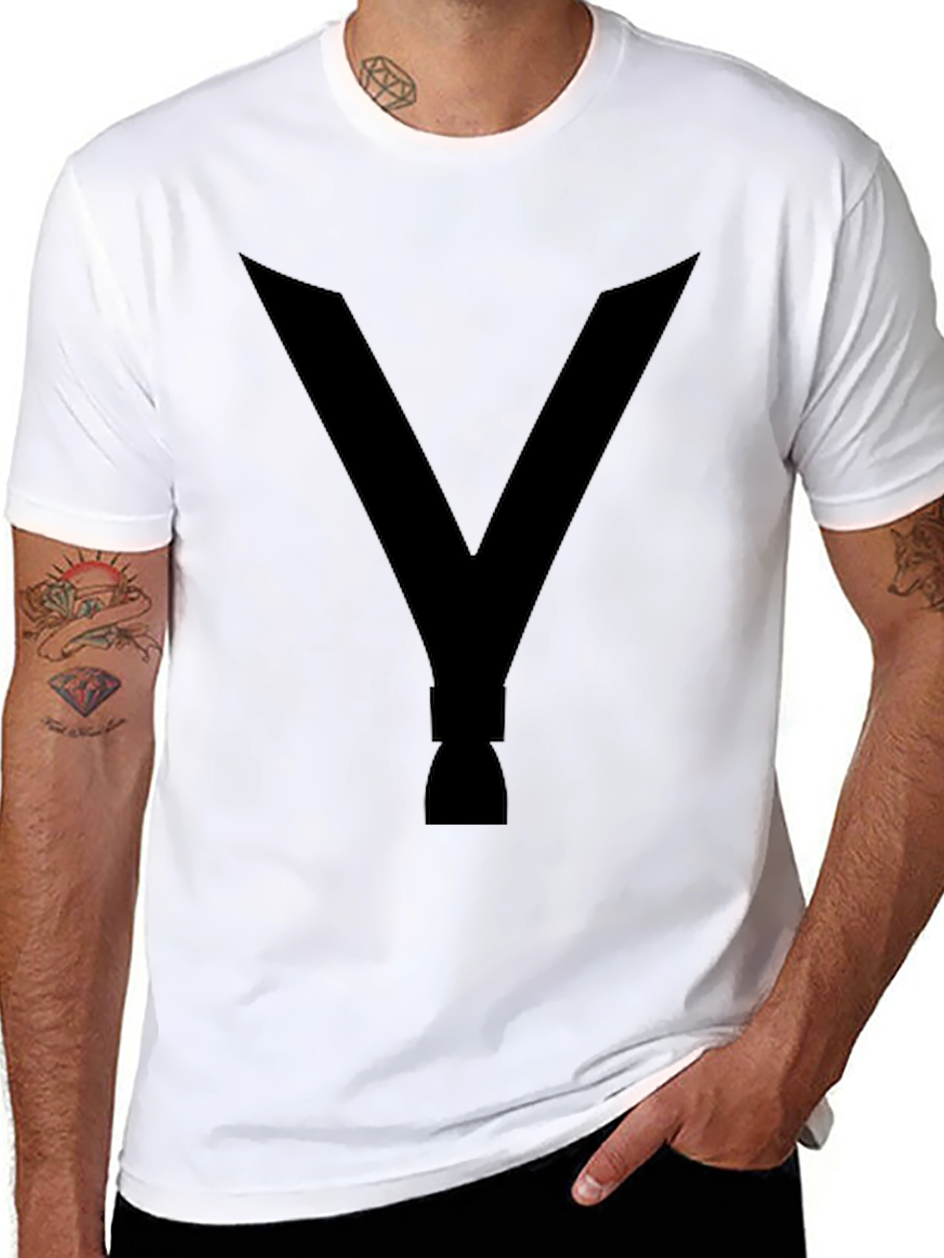 V Rocket Graphic Tee - Black Cotton T-Shirt