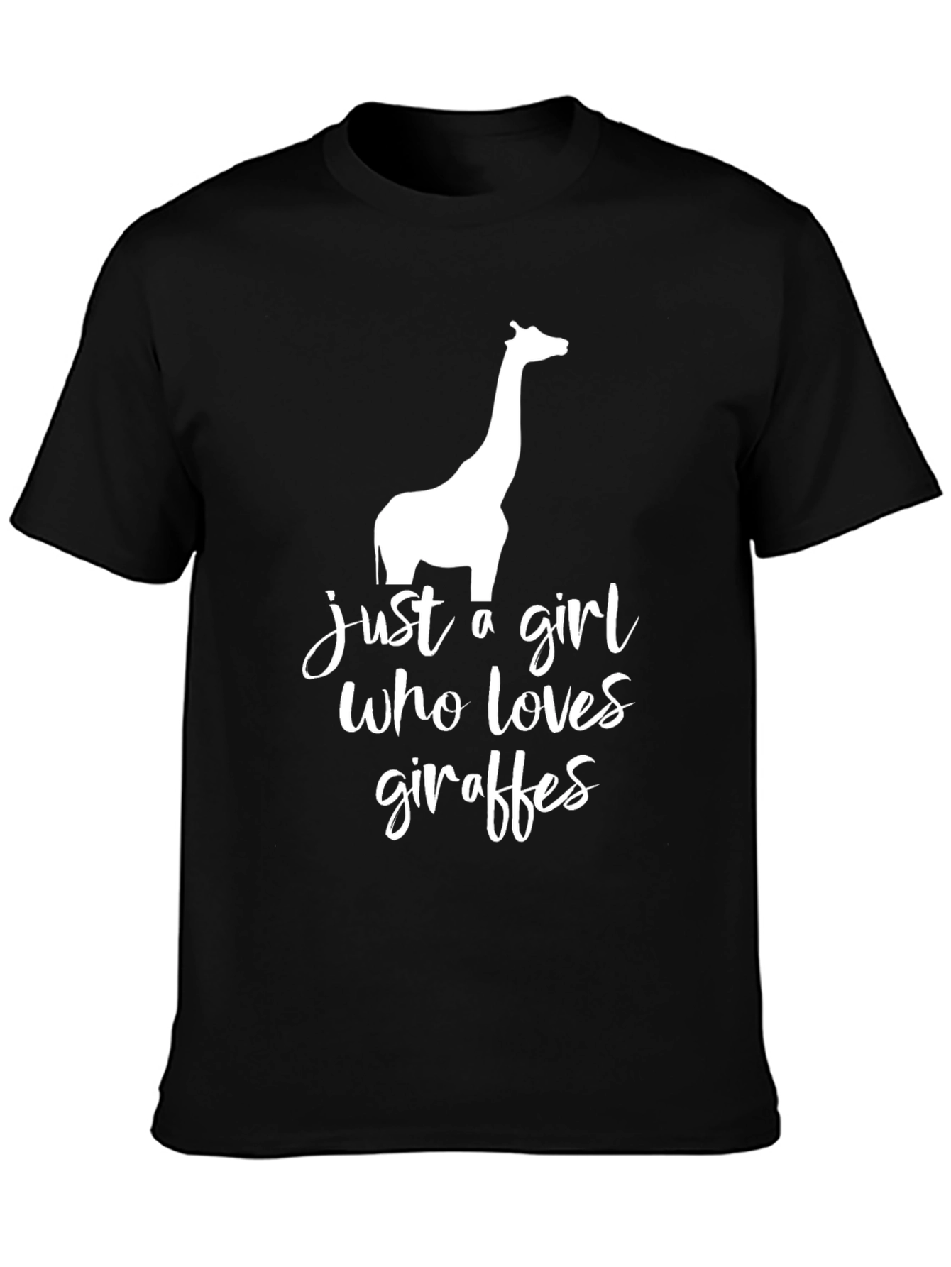 Giraffe Lover Graphic Tee - Unisex Black T-Shirt