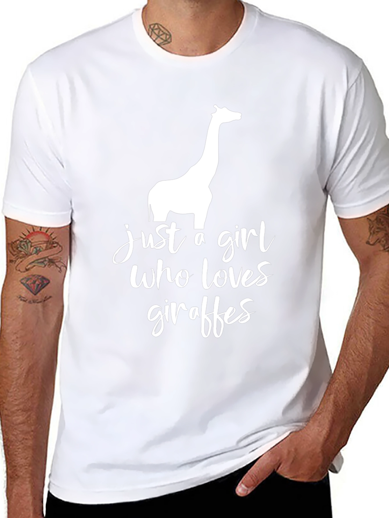 Giraffe Lover Graphic Tee - Unisex Black T-Shirt