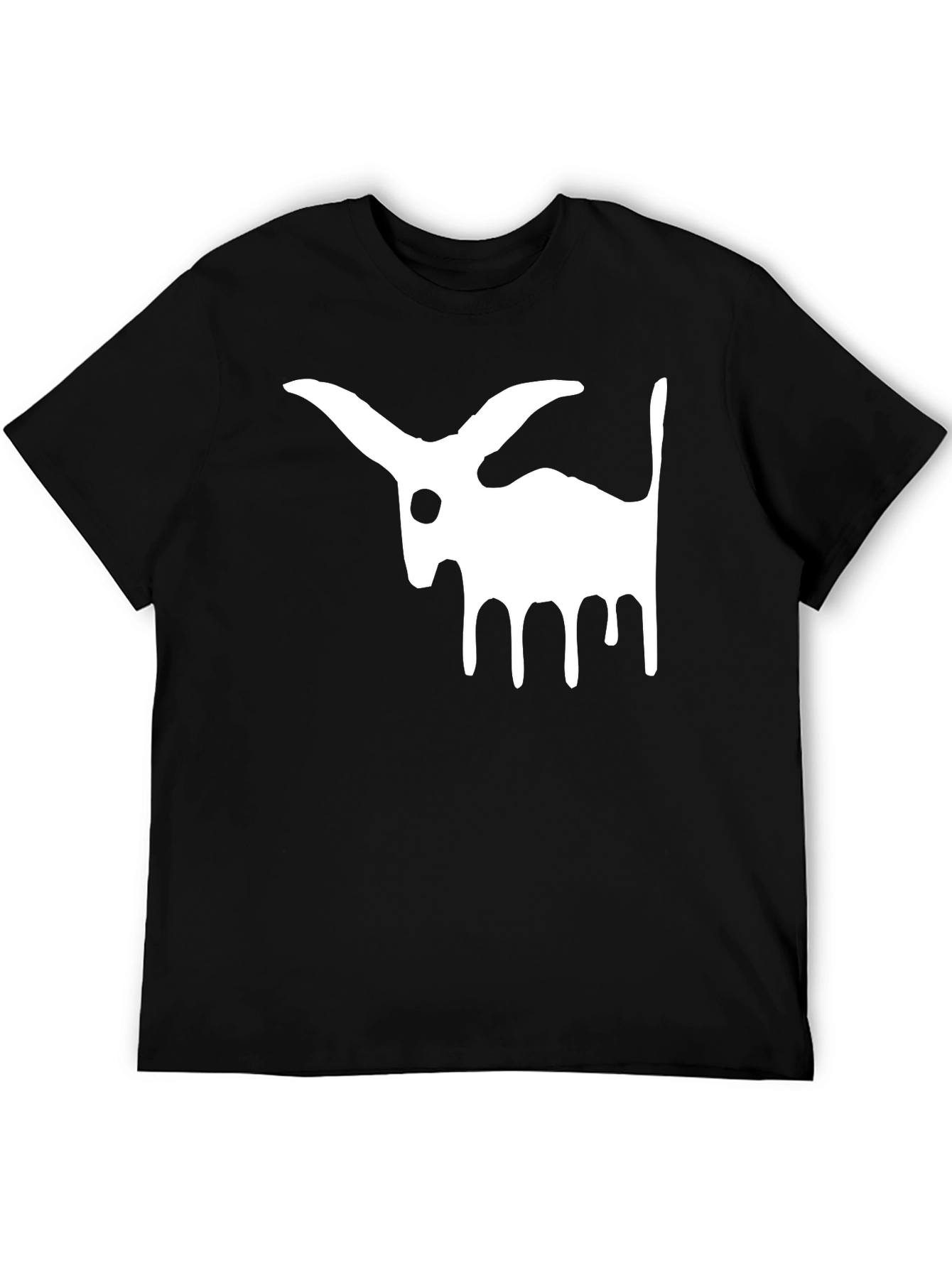 Abstract Rabbit Graphic Tee - Unisex Black T-Shirt