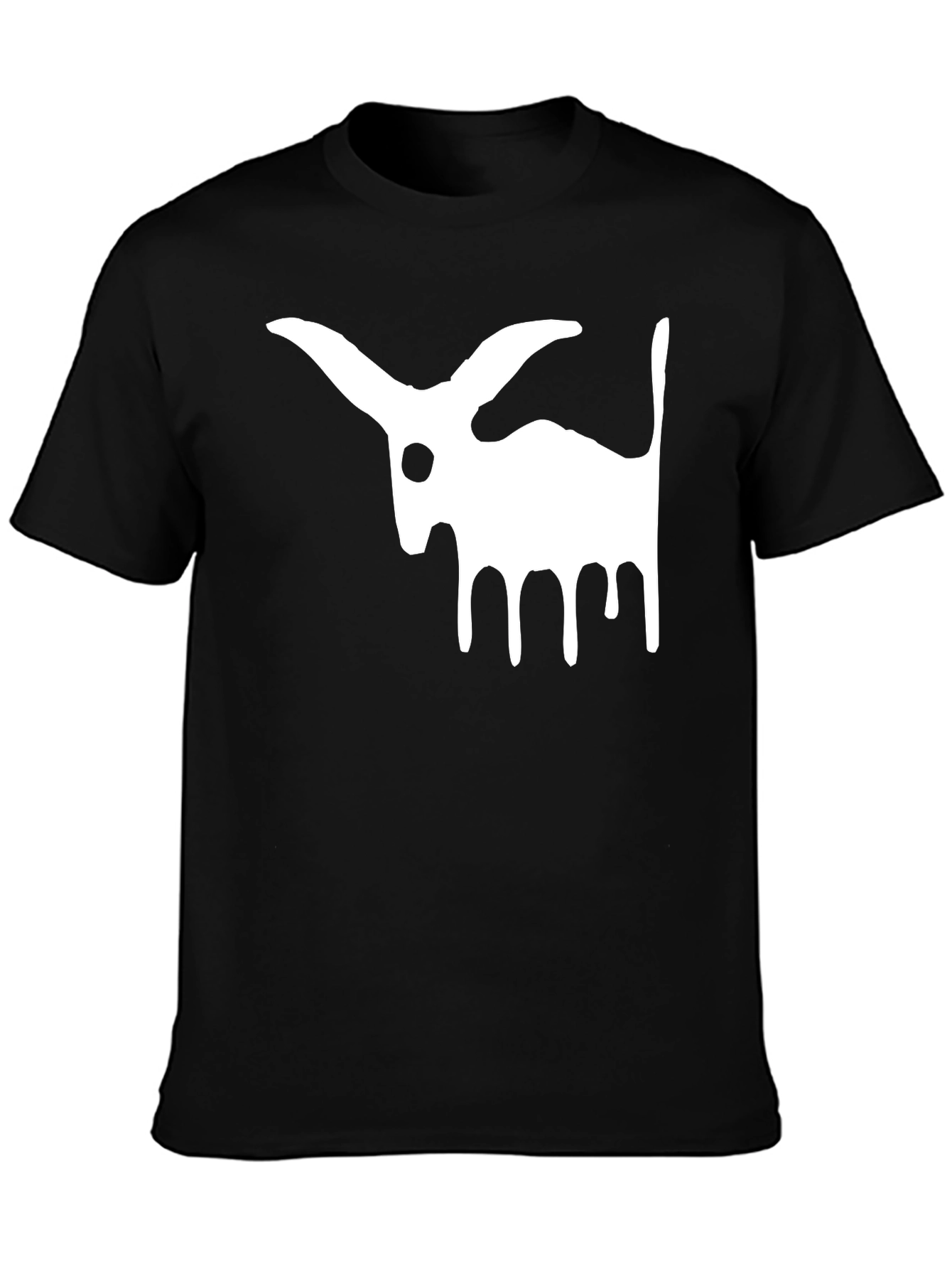Abstract Rabbit Graphic Tee - Unisex Black T-Shirt