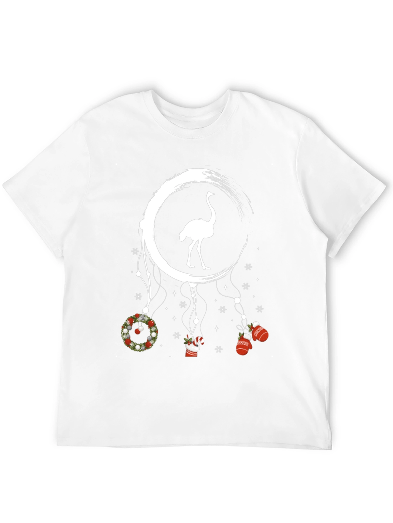 Ostrich Moon Christmas T-Shirt