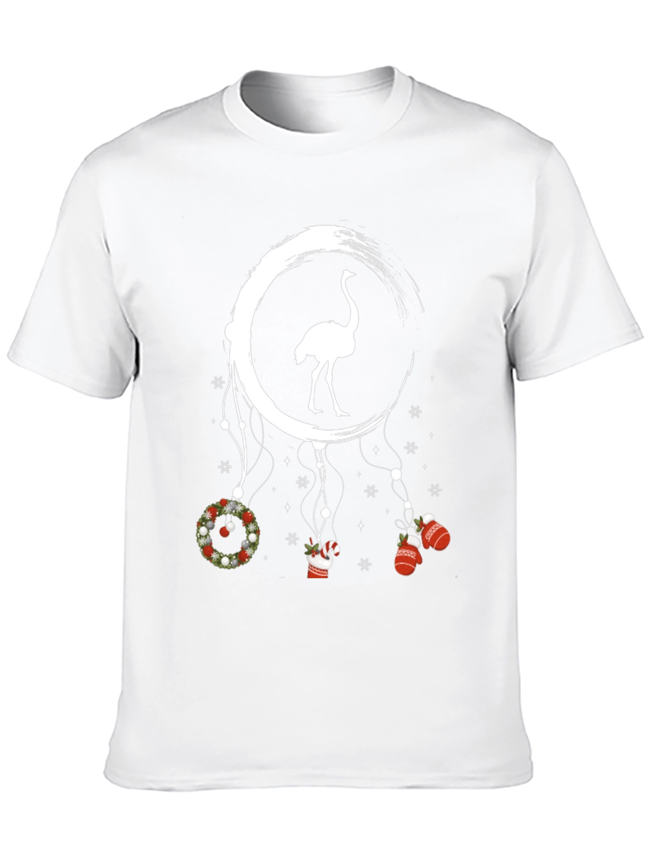 Ostrich Moon Christmas T-Shirt