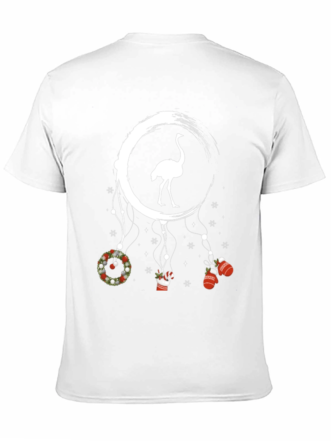 Ostrich Moon Christmas T-Shirt