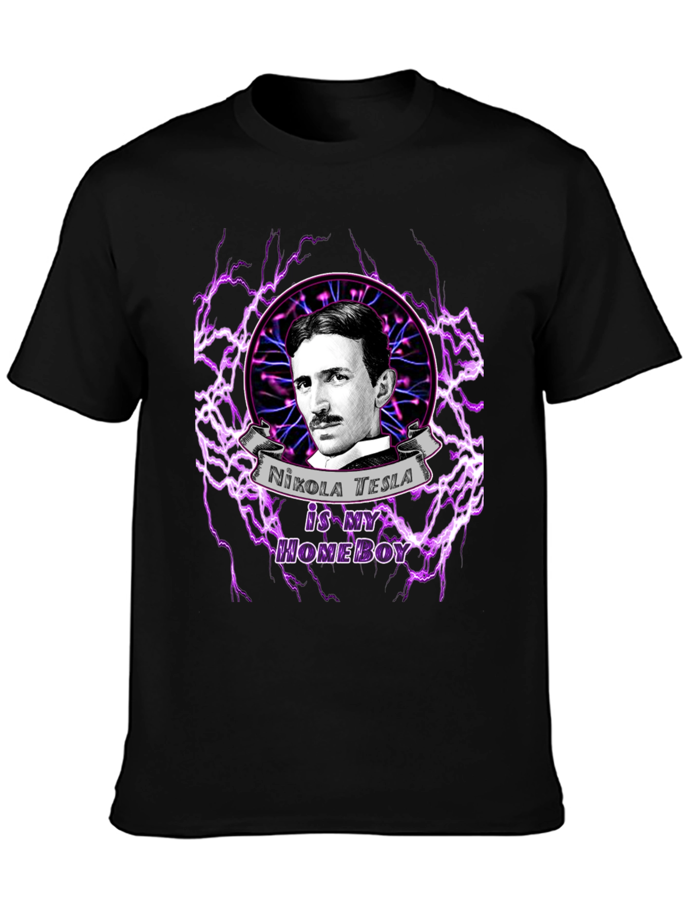 Nikola Tesla Homeboy Graphic T-Shirt - Science Geek Tee