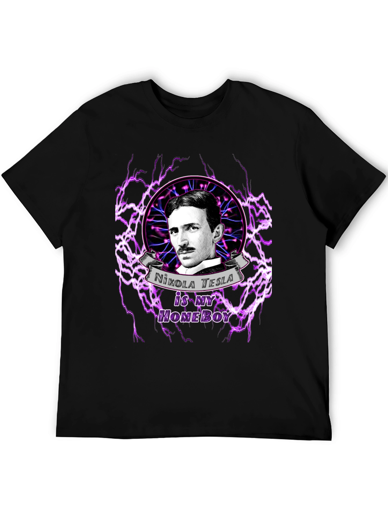 Nikola Tesla Homeboy Graphic T-Shirt - Science Geek Tee