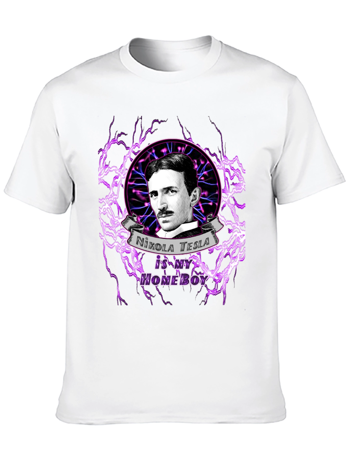 Nikola Tesla Homeboy Graphic T-Shirt - Science Geek Tee