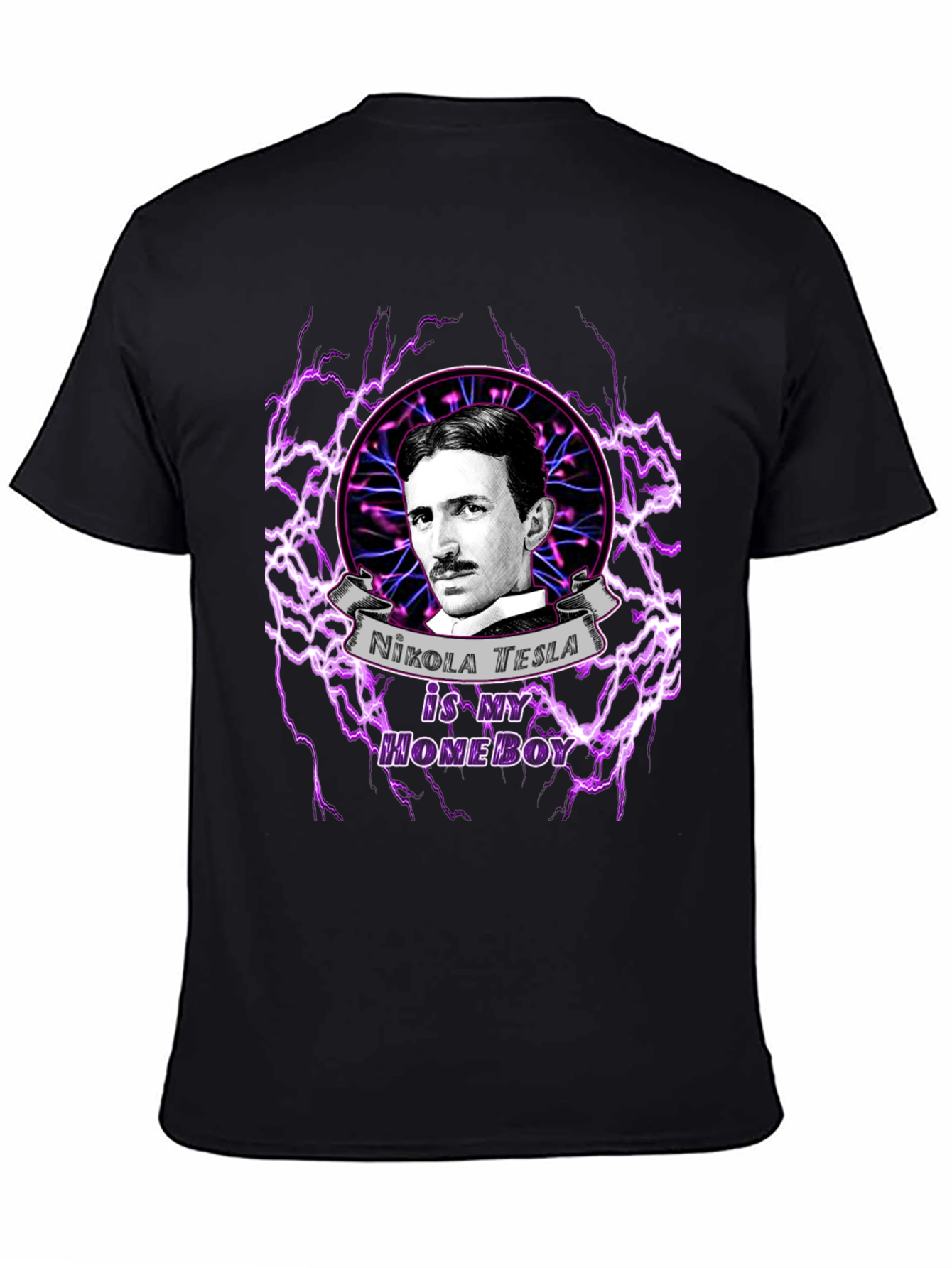 Nikola Tesla Homeboy Graphic T-Shirt - Science Geek Tee