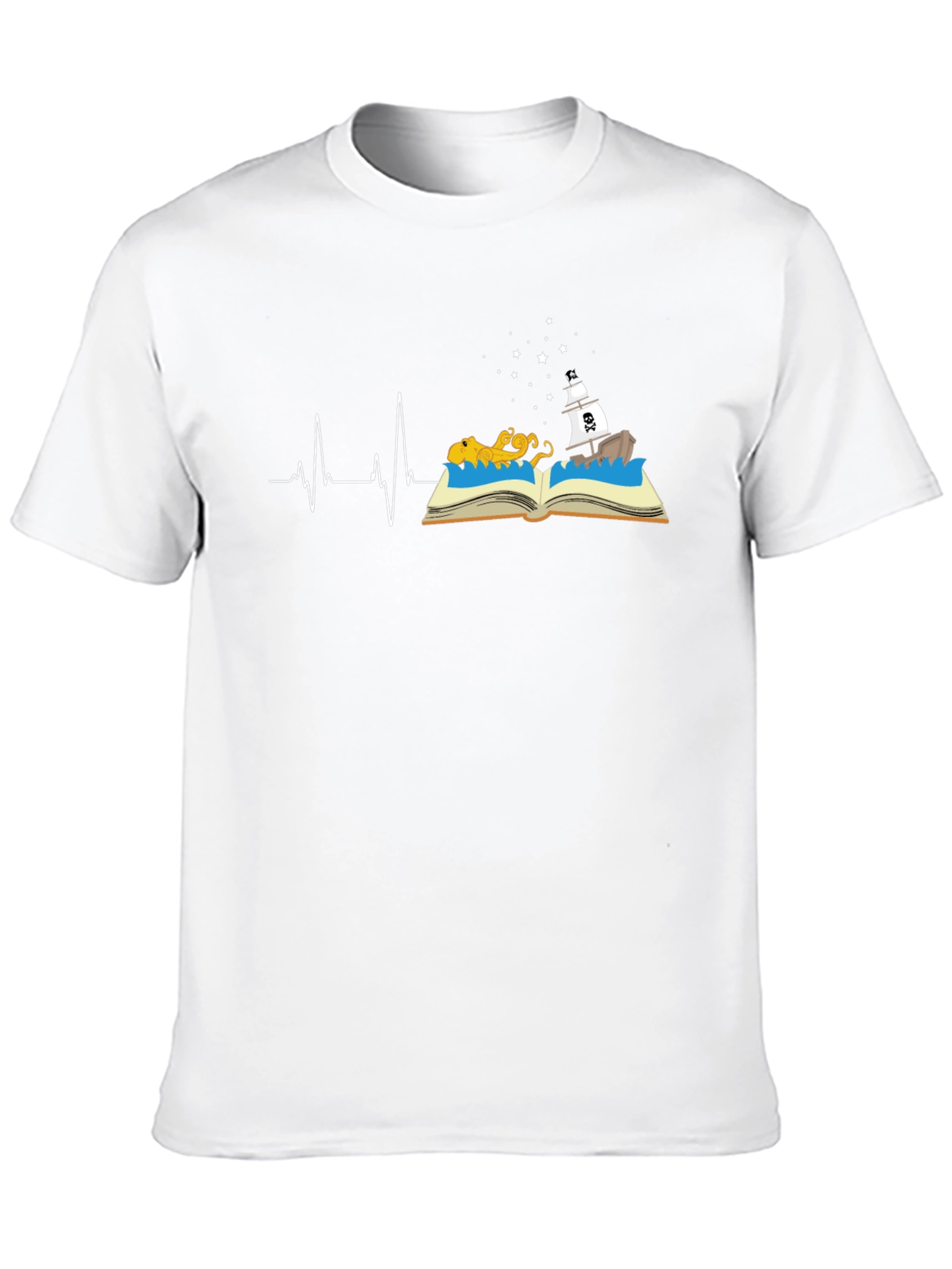 Storybook Heartbeat Graphic Tee - Black