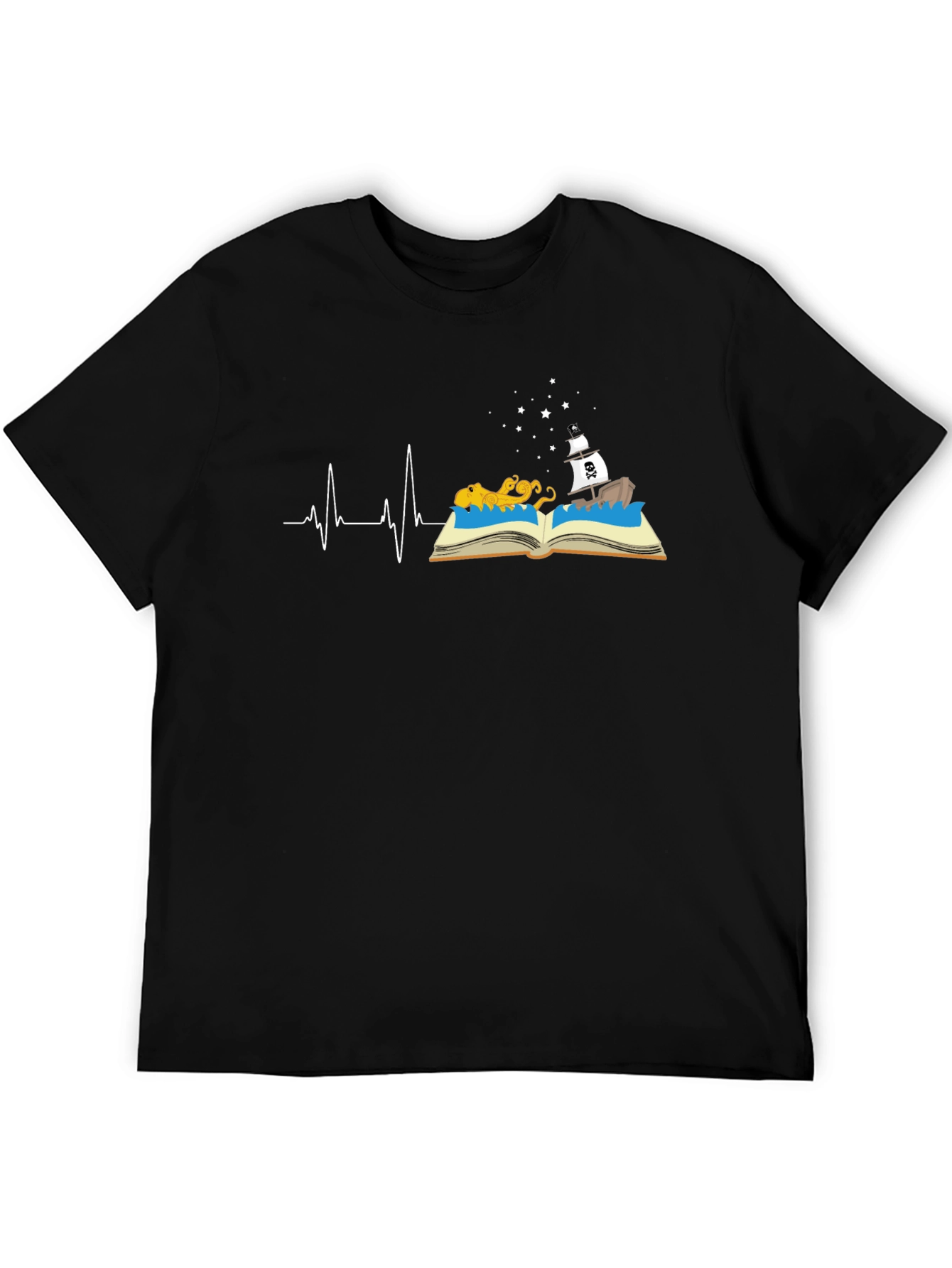 Storybook Heartbeat Graphic Tee - Black