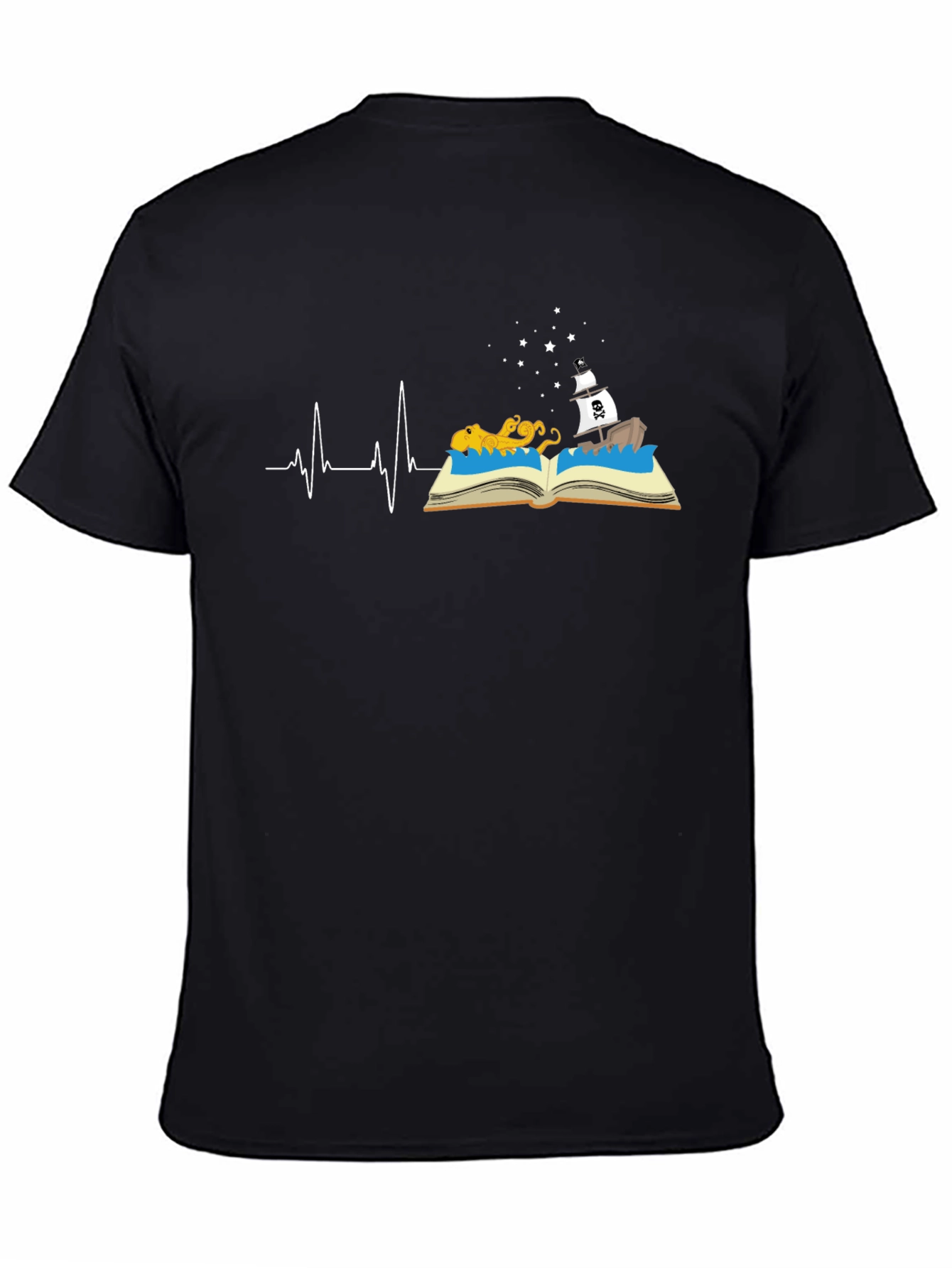Storybook Heartbeat Graphic Tee - Black