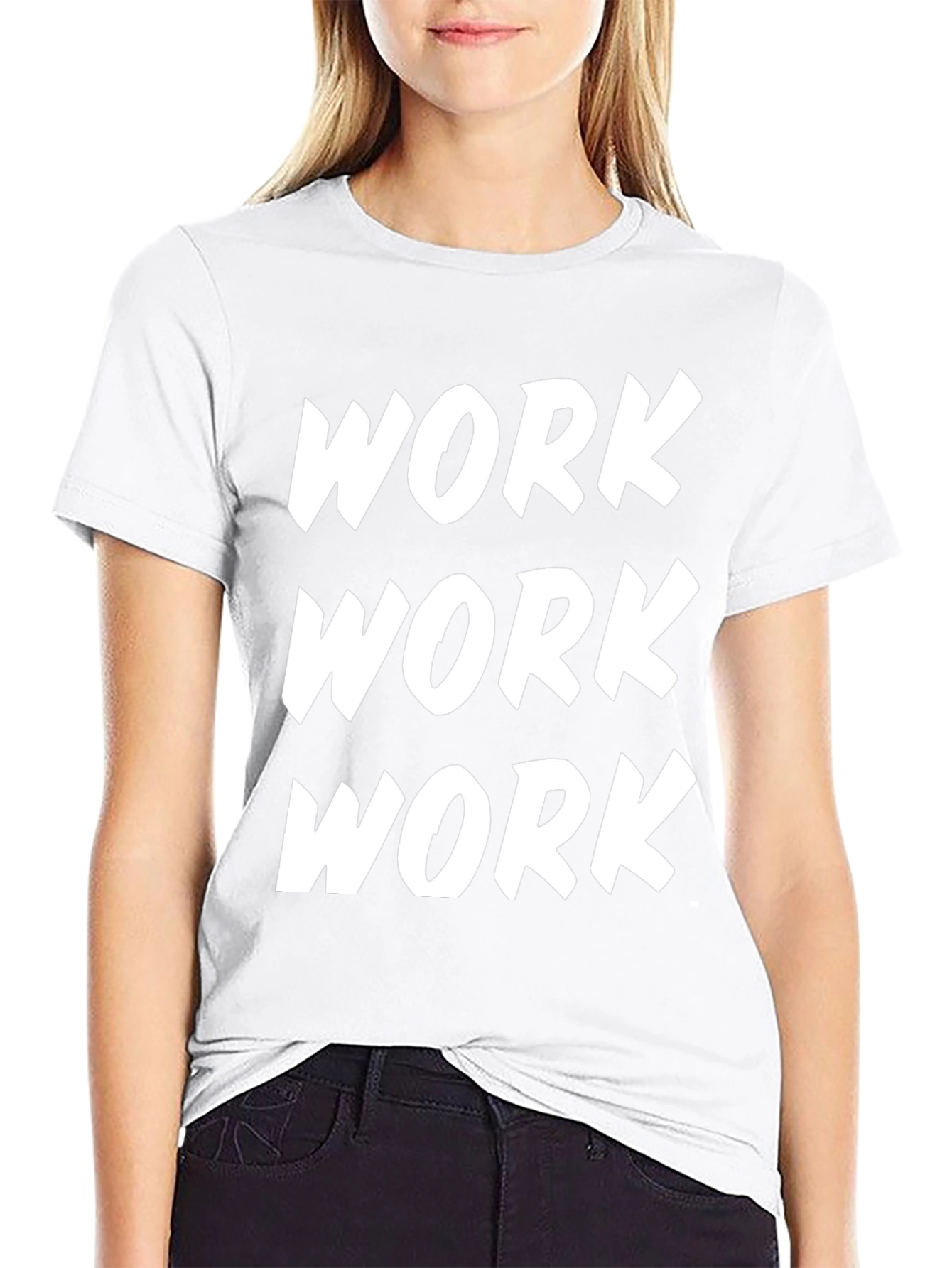 Work Graphic Tee - Motivational Black T-Shirt