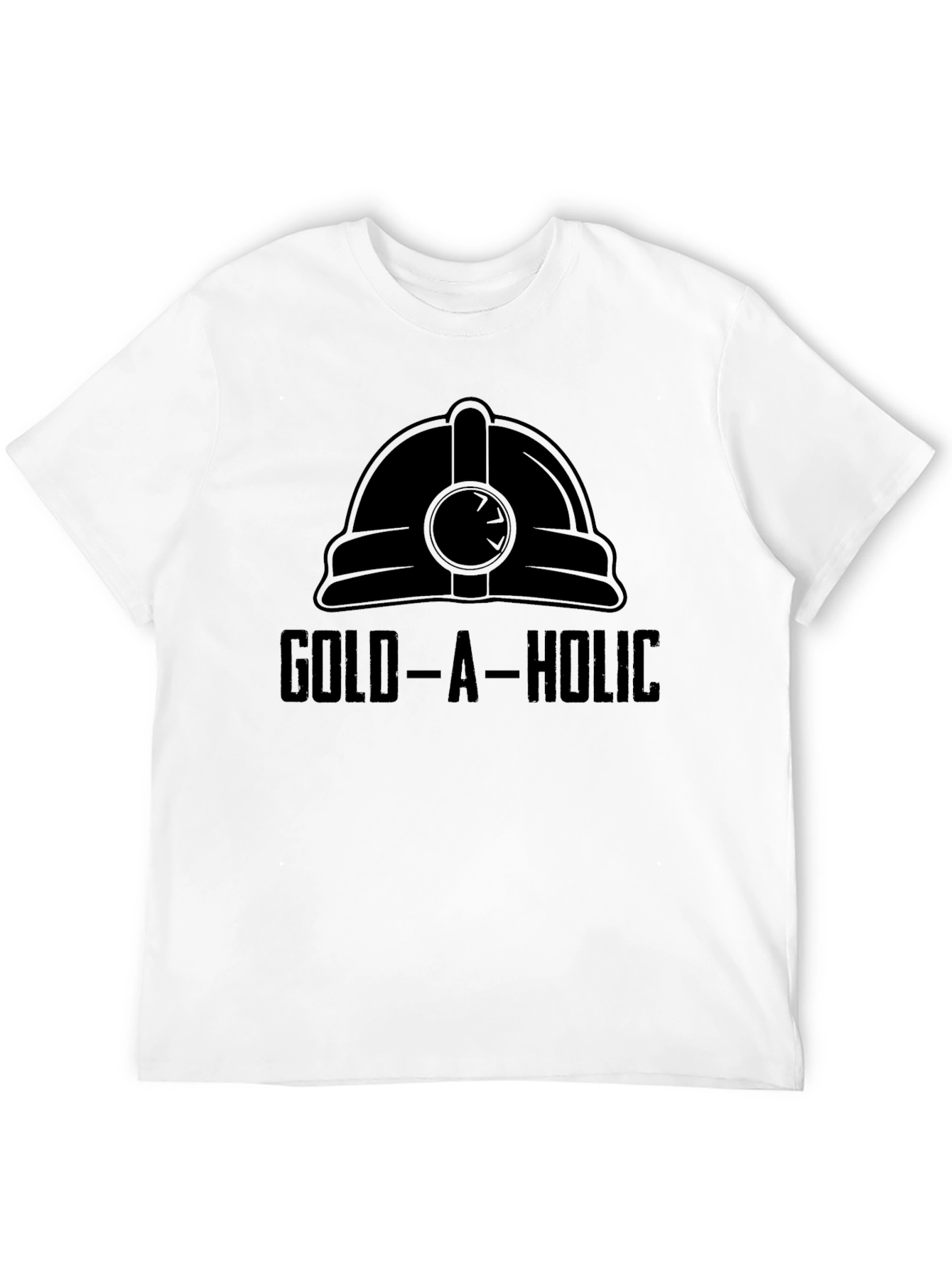 Gold-A-Holic Miner Helmet Graphic Tee - Black