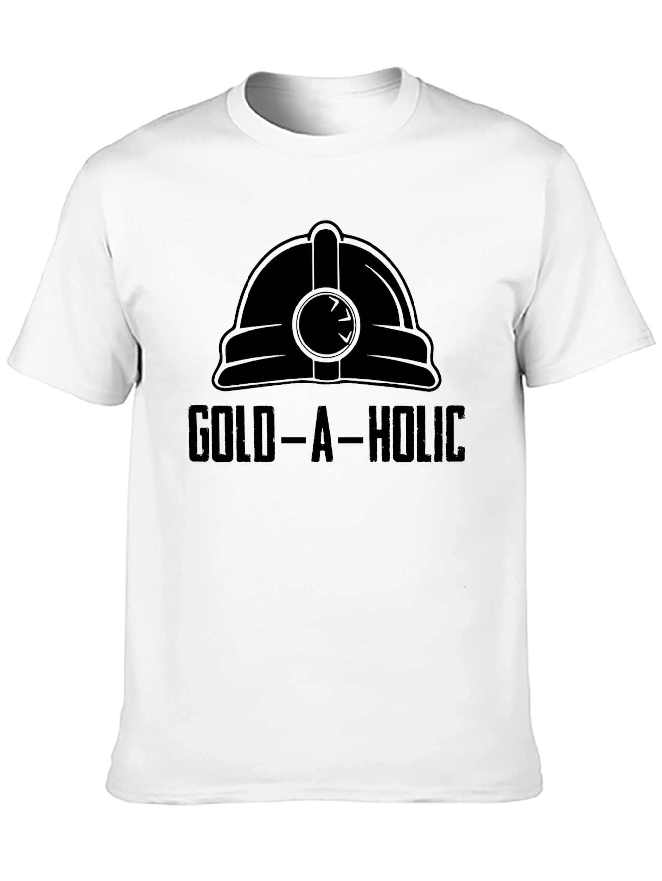 Gold-A-Holic Miner Helmet Graphic Tee - Black