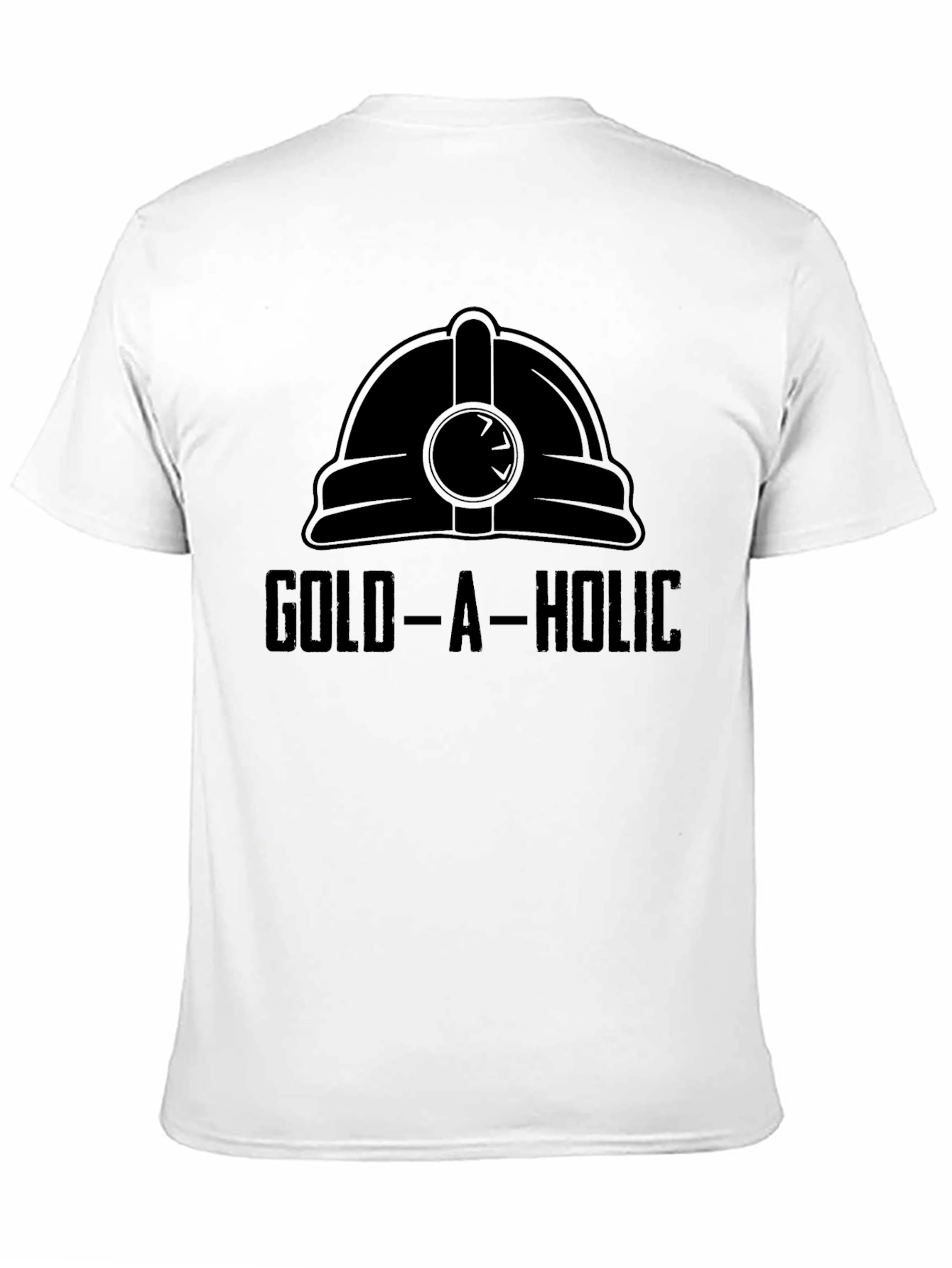 Gold-A-Holic Miner Helmet Graphic Tee - Black