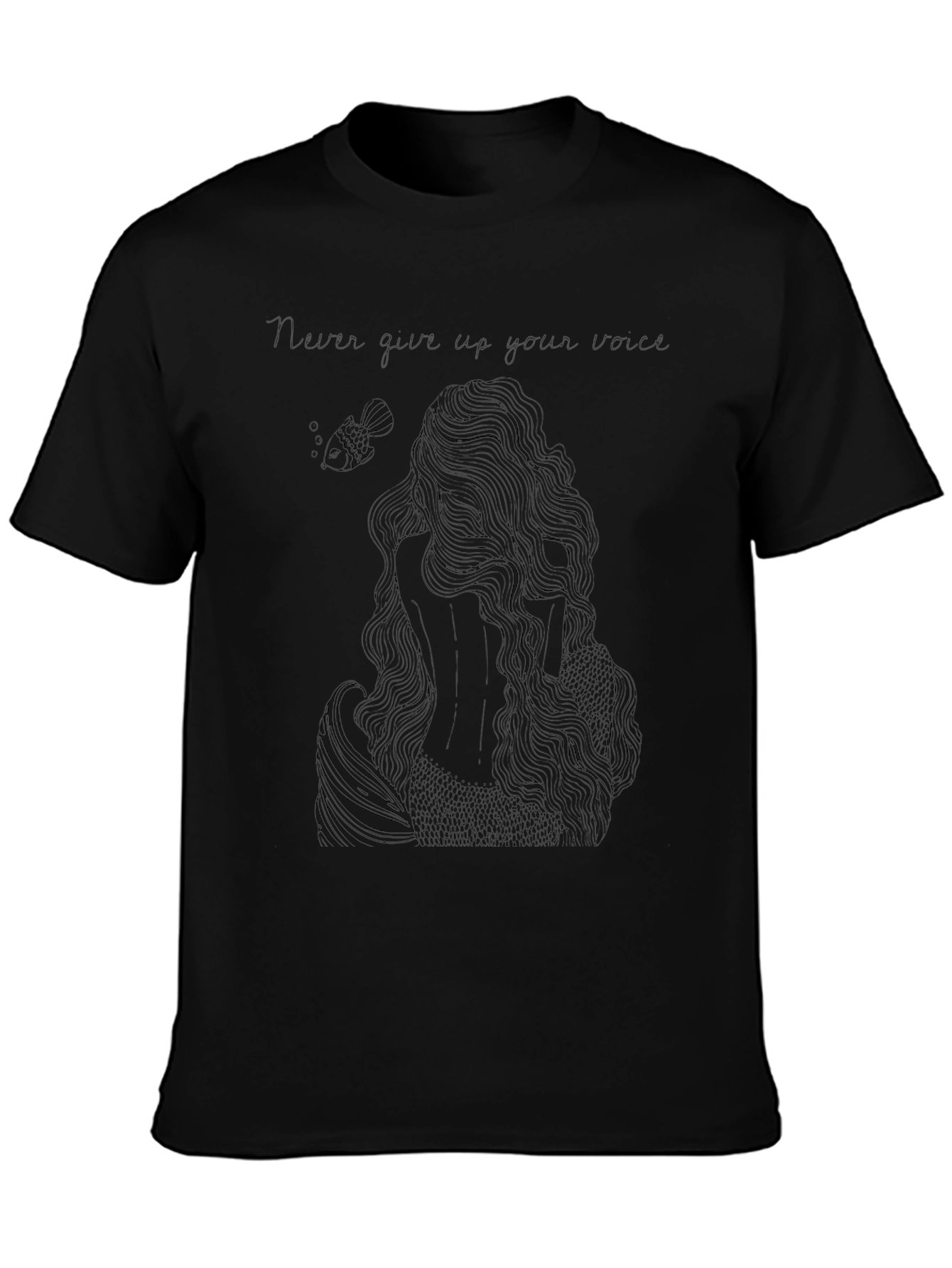 Mermaid Graphic Tee - Never Give Up Your Voice