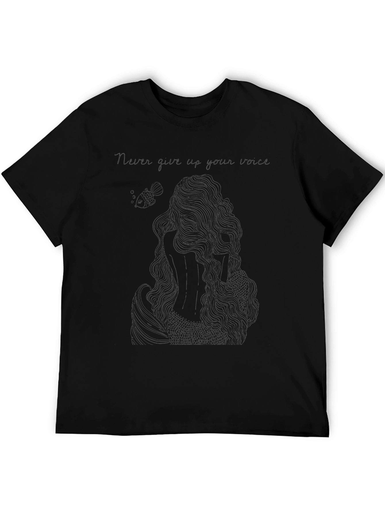 Mermaid Graphic Tee - Never Give Up Your Voice