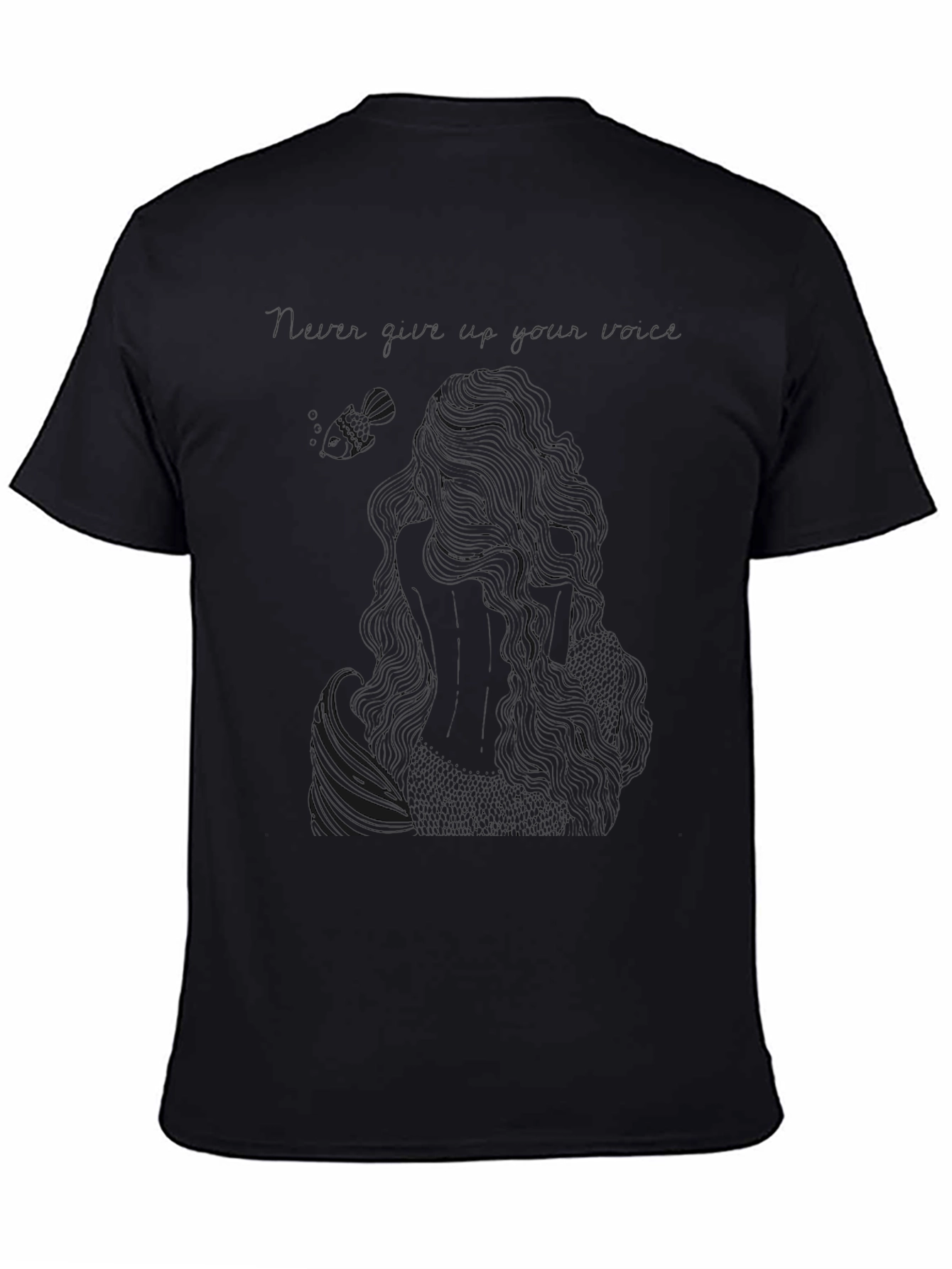 Mermaid Graphic Tee - Never Give Up Your Voice