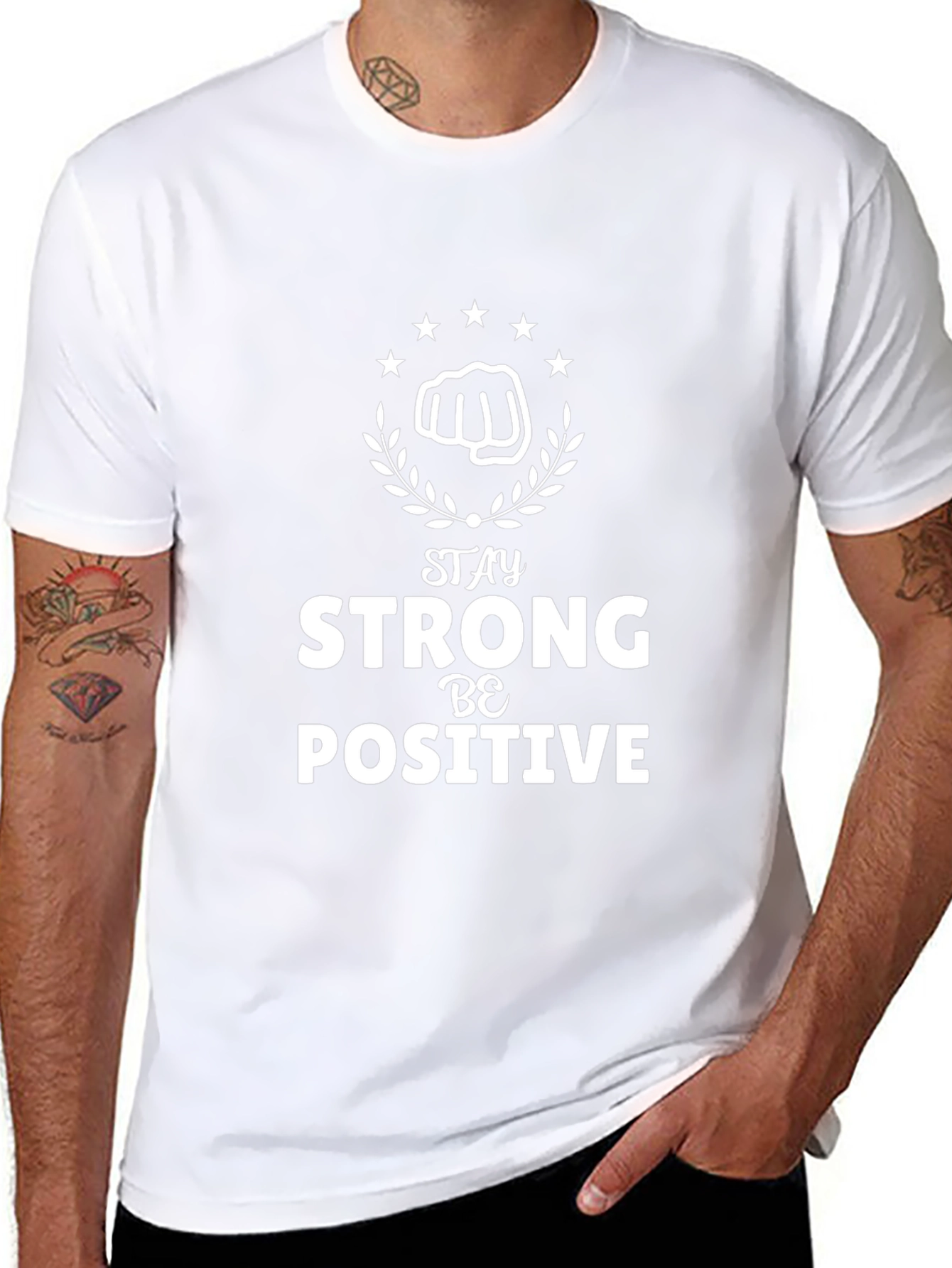 Stay Strong Be Positive Graphic T-Shirt