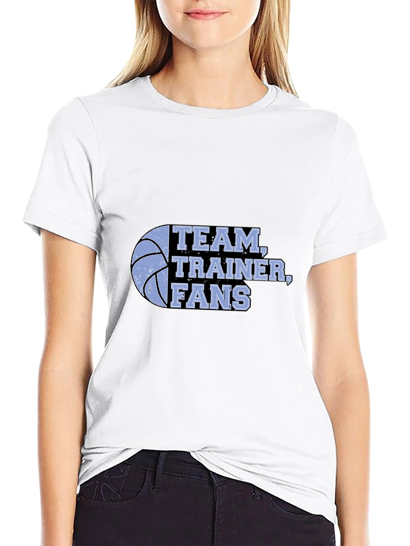 Team Trainer Fans Black Graphic Tee