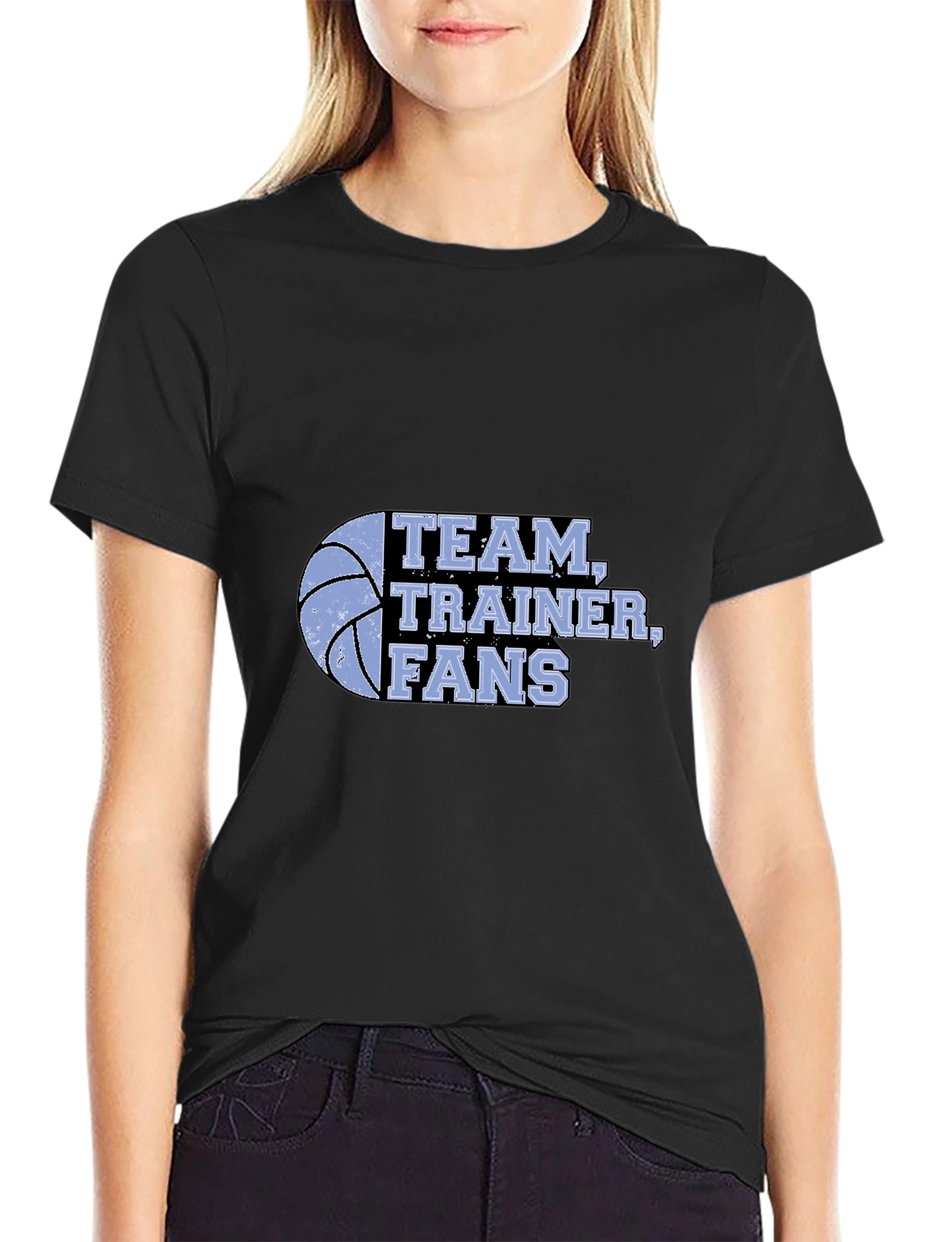 Team Trainer Fans Black Graphic Tee