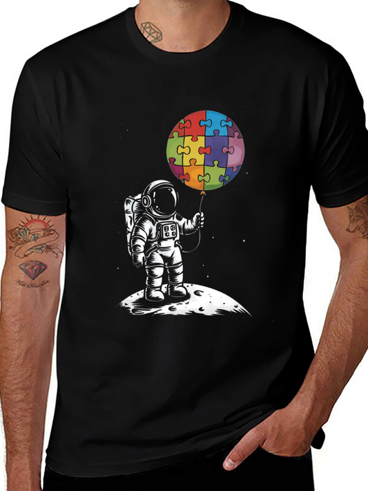 Astronaut Puzzle Balloon Graphic Tee
