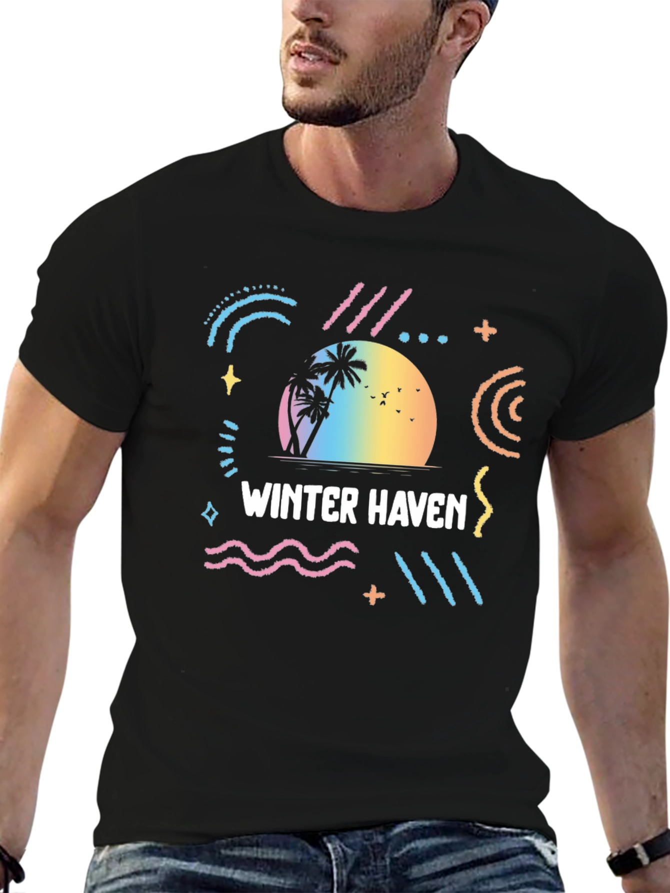 Winter Haven Retro T-Shirt Black