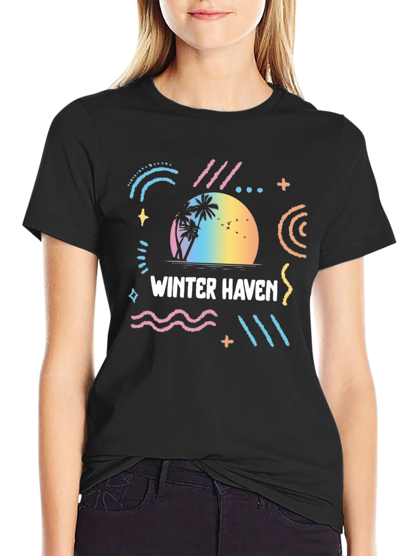 Winter Haven Retro T-Shirt Black
