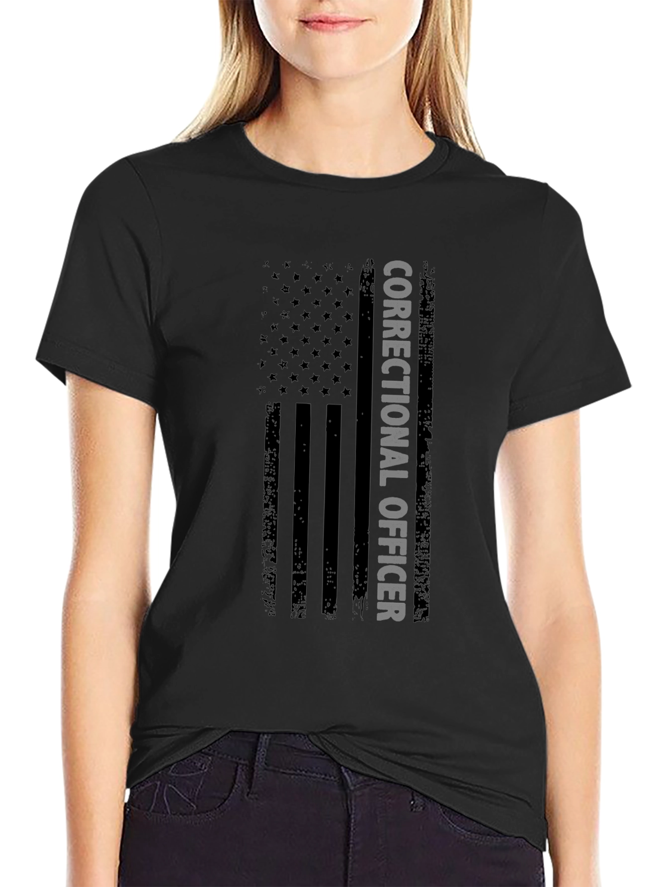 Correctional Officer Flag Graphic Tee