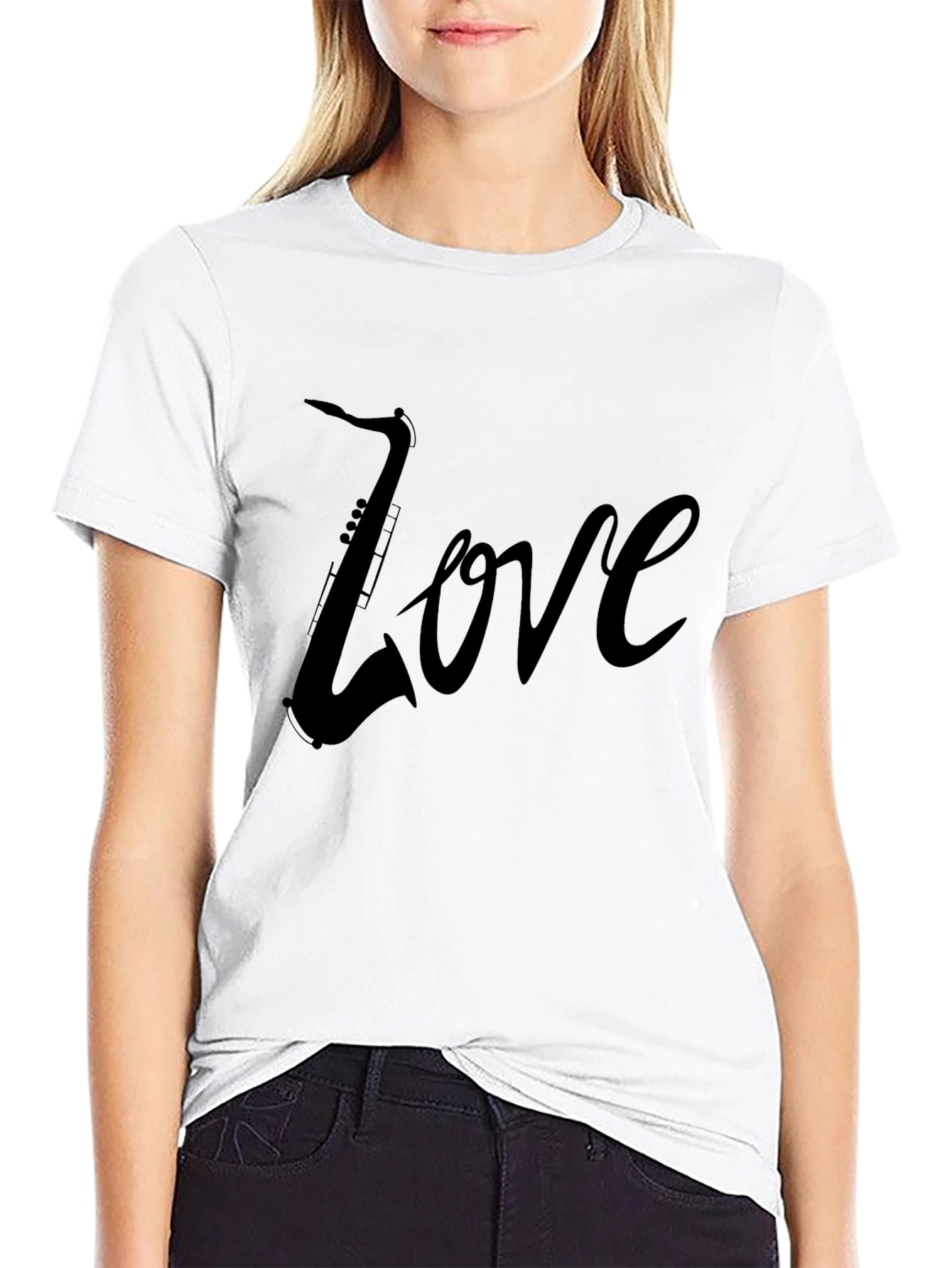 Saxophone Love Black Tee Shirt