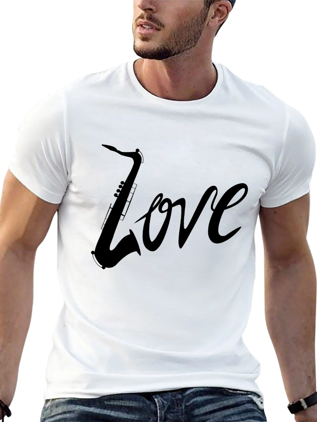 Saxophone Love Black Tee Shirt