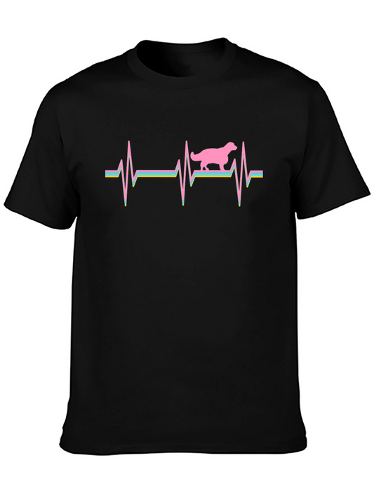 Dog Heartbeat Graphic T-Shirt - Unisex Cotton Tee