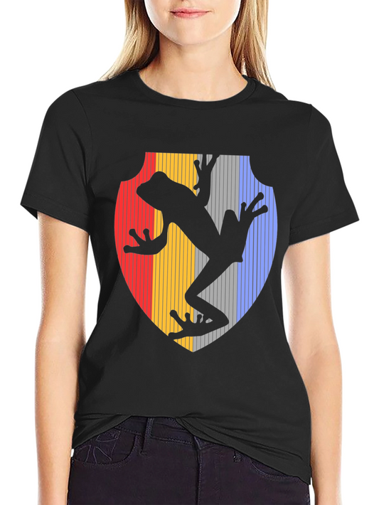 Frog Silhouette Graphic Black Tee