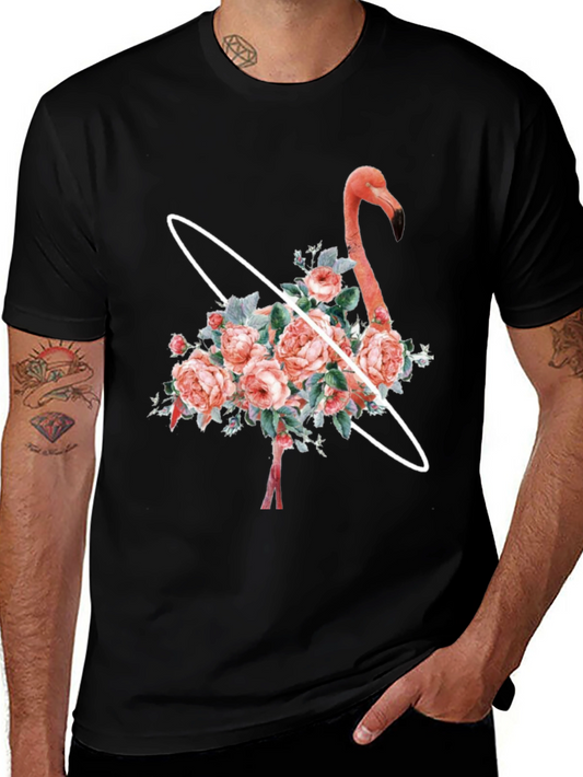 Floral Flamingo Graphic T-Shirt